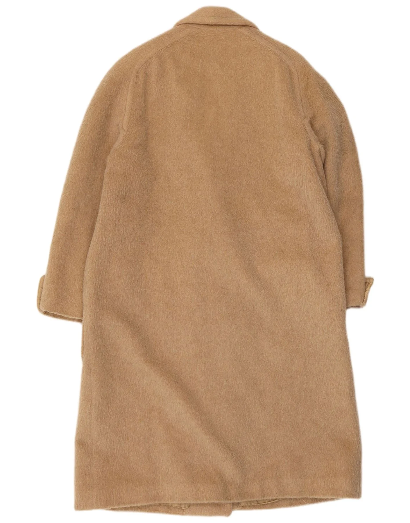 Elle Erre Womens Double Breasted Coat IT 44 Medium Beige Virgin Wool - Image 2