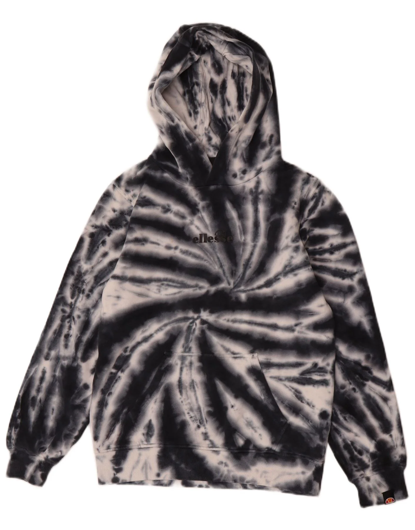 Ellesse Boys Graphic Hoodie Jumper 10-11 Years Navy Blue Tie Dye Cotton