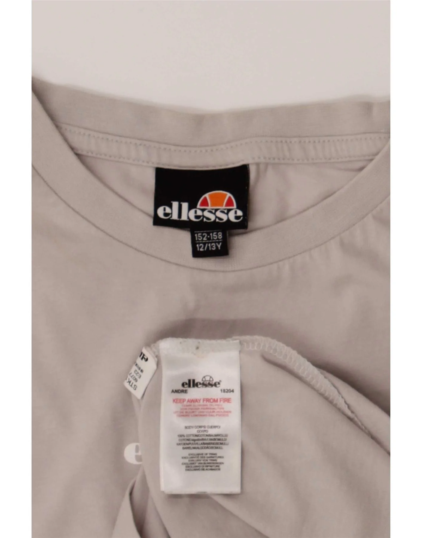 Ellesse Boys T-Shirt Top 12-13 Years Grey Cotton - Image 3