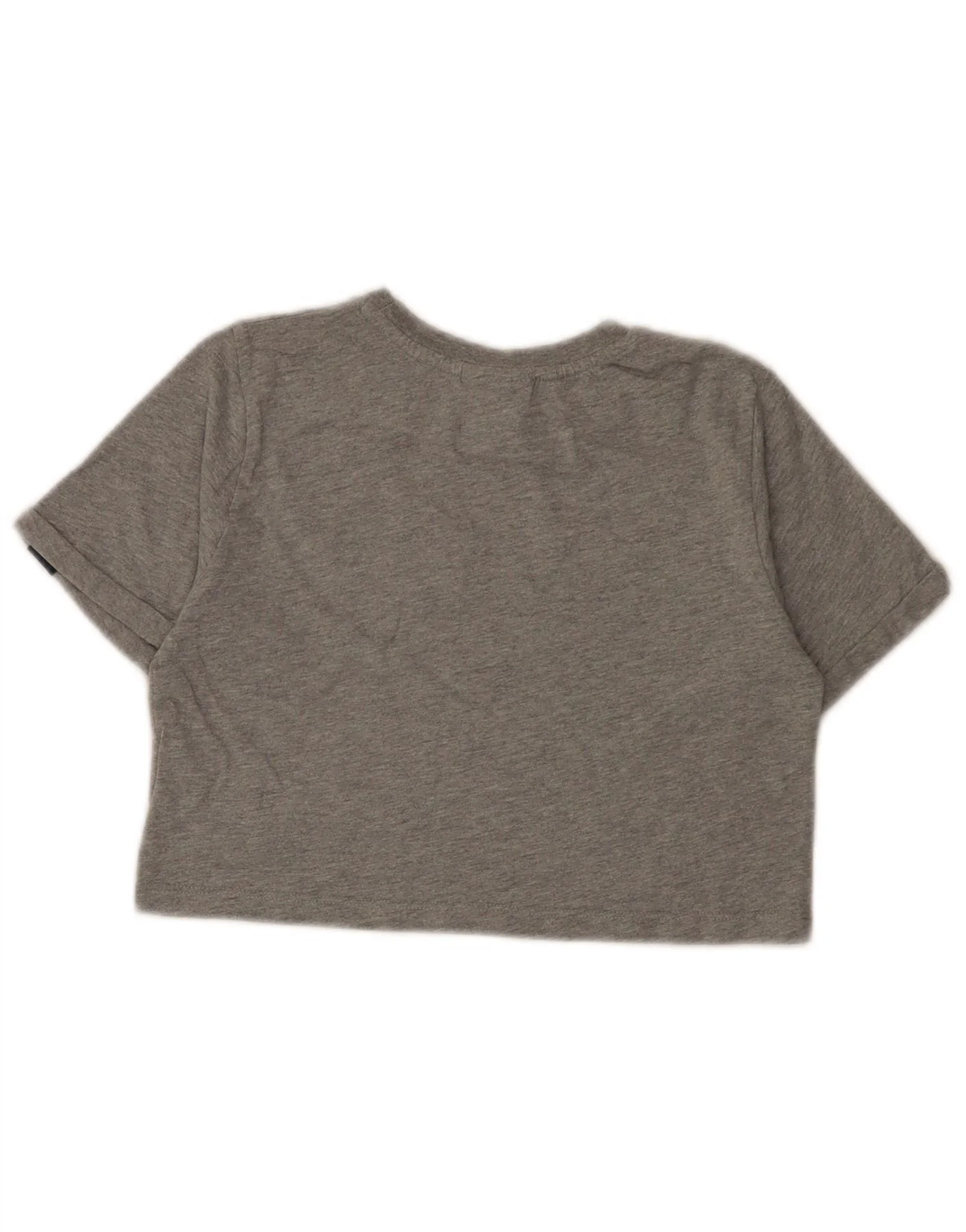 Ellesse Girls Crop Graphic T-Shirt Top 8-9 Years Grey Cotton - Image 2