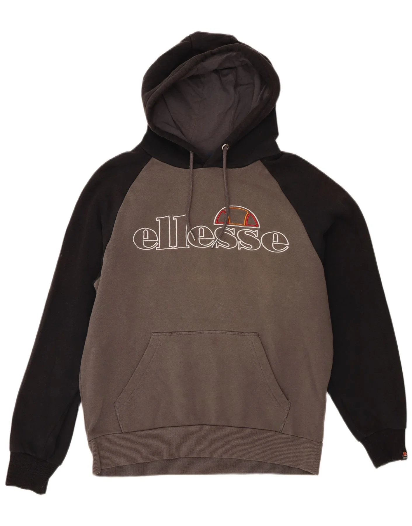 Ellesse Mens Graphic Hoodie Jumper Large Grey Colourblock