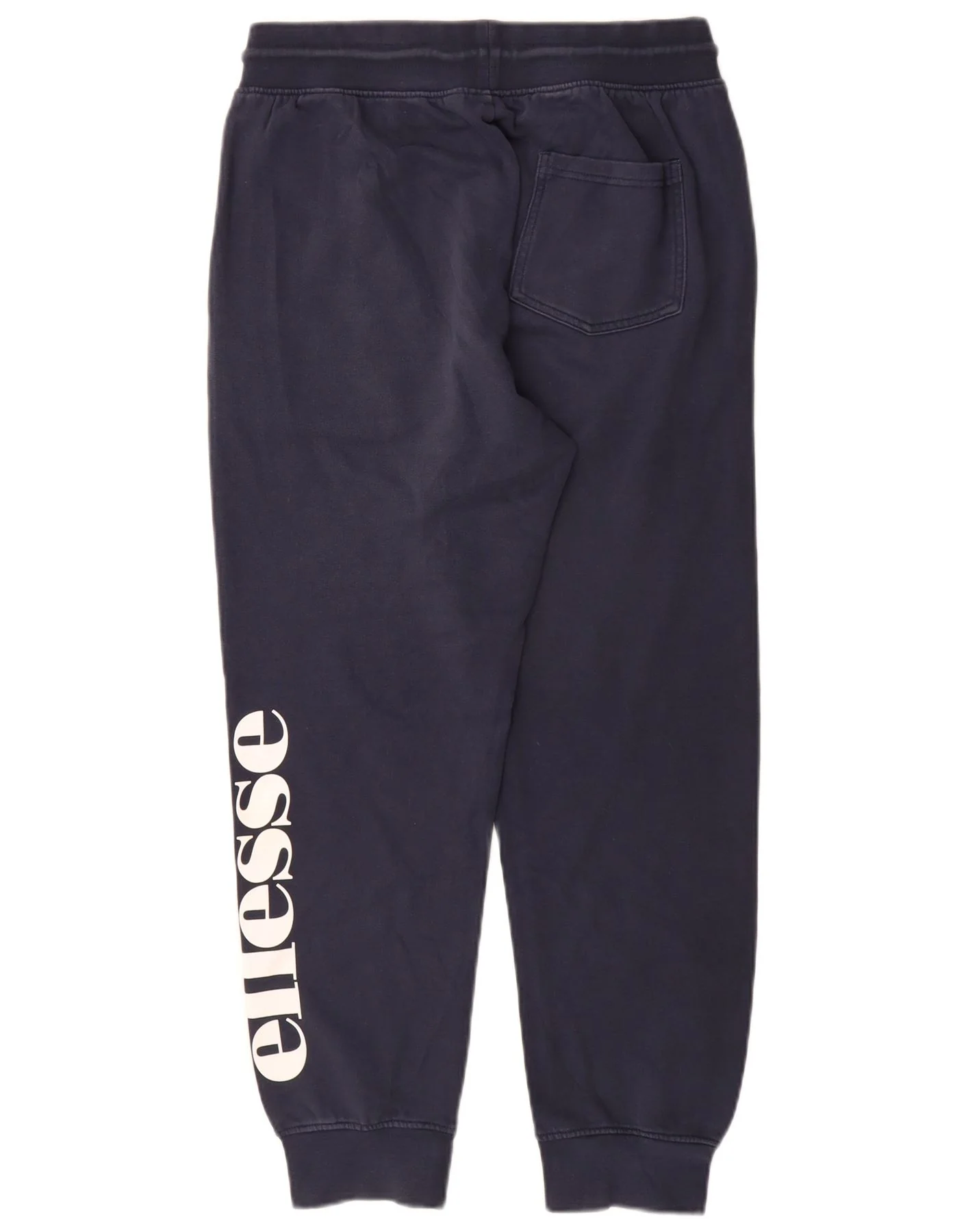 Ellesse Mens Graphic Tracksuit Trousers Joggers Medium Navy Blue Cotton - Image 2