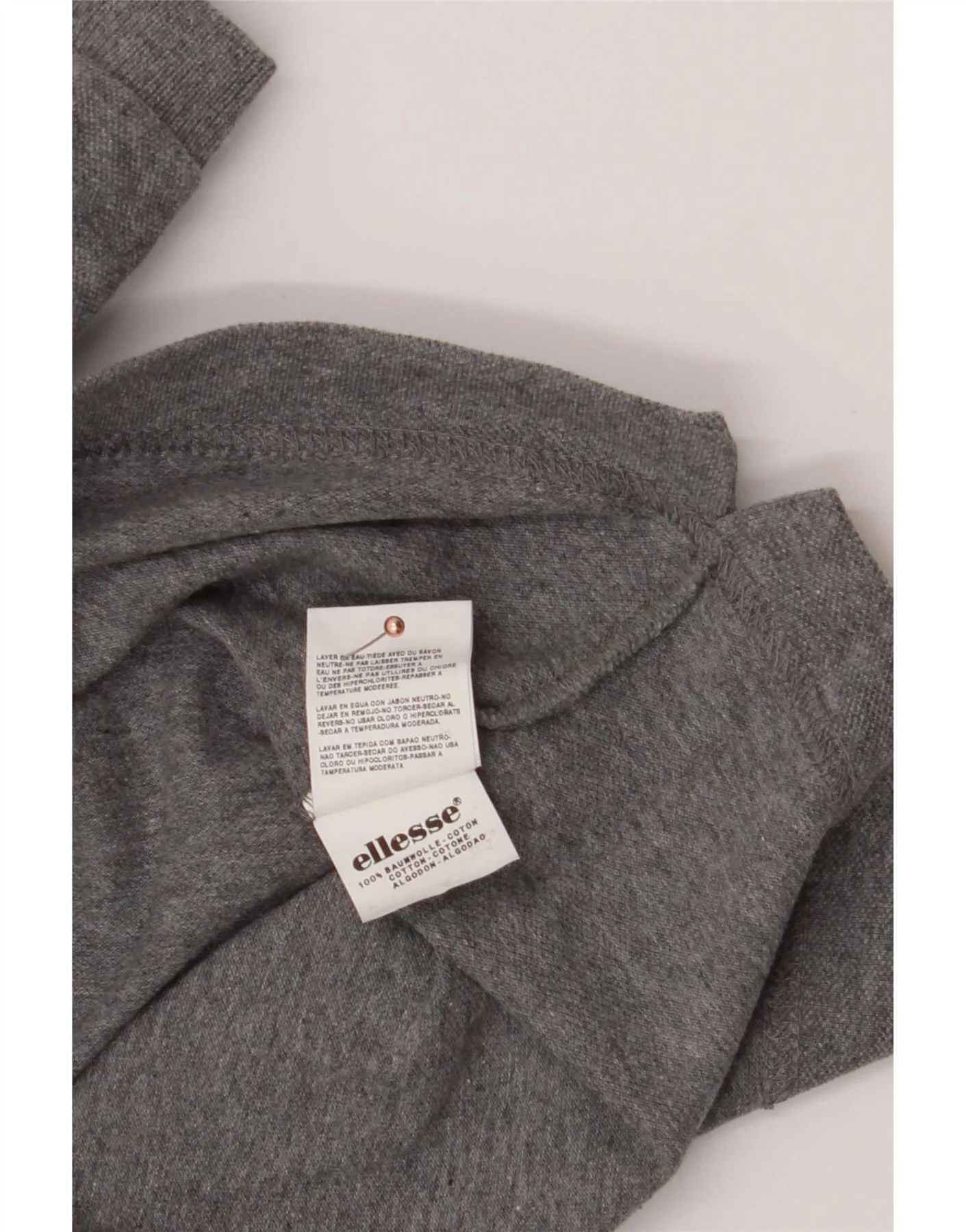 Ellesse Mens Polo Shirt 2XL Grey Cotton - Image 3