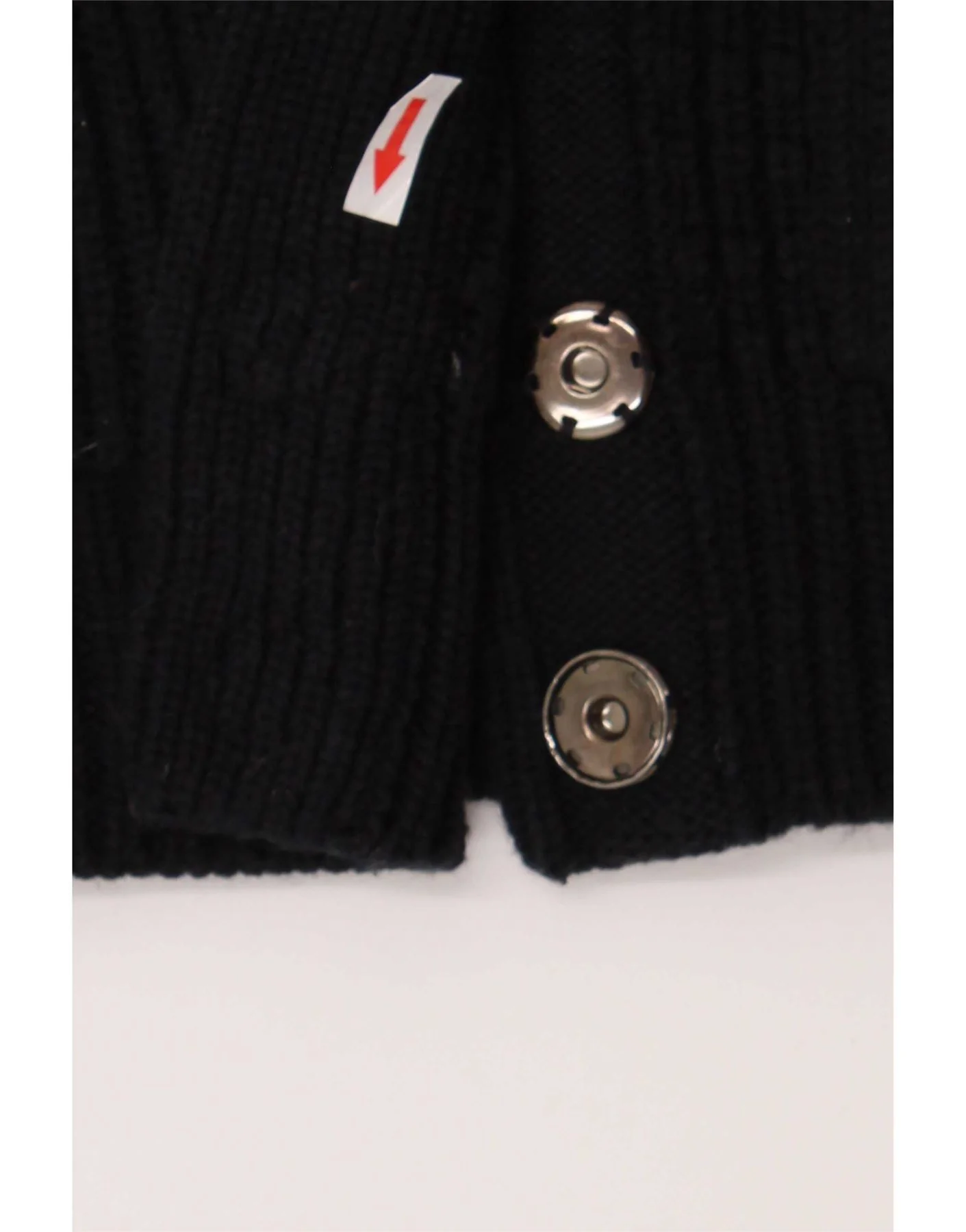 Ellesse Womens Cardigan Sweater UK 12 Medium Navy Blue Acrylic - Image 3