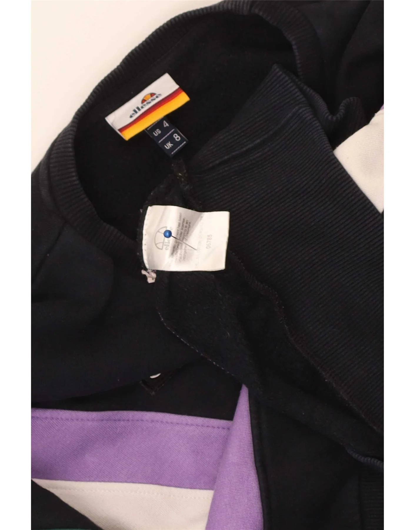 Ellesse Womens Crop Sweatshirt Jumper UK 8 Small Multicoloured Colourblock - Image 4