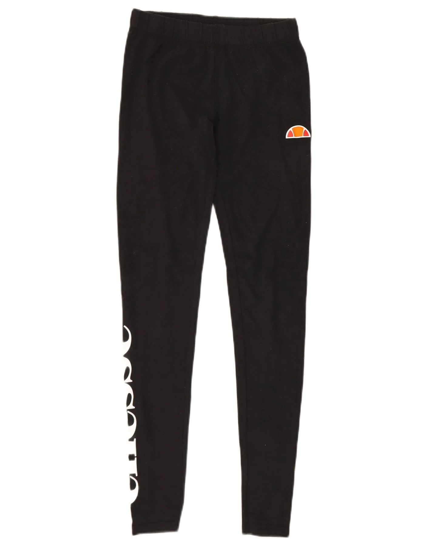 Ellesse Womens Graphic Leggings UK 8 Small Black Cotton