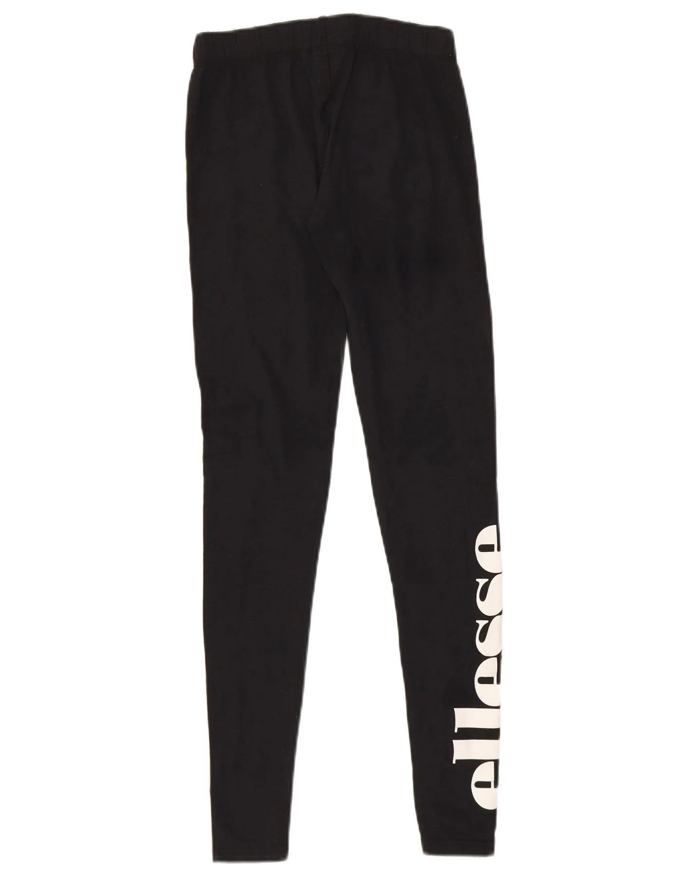 Ellesse Womens Graphic Leggings UK 8 Small Black Cotton - Image 2