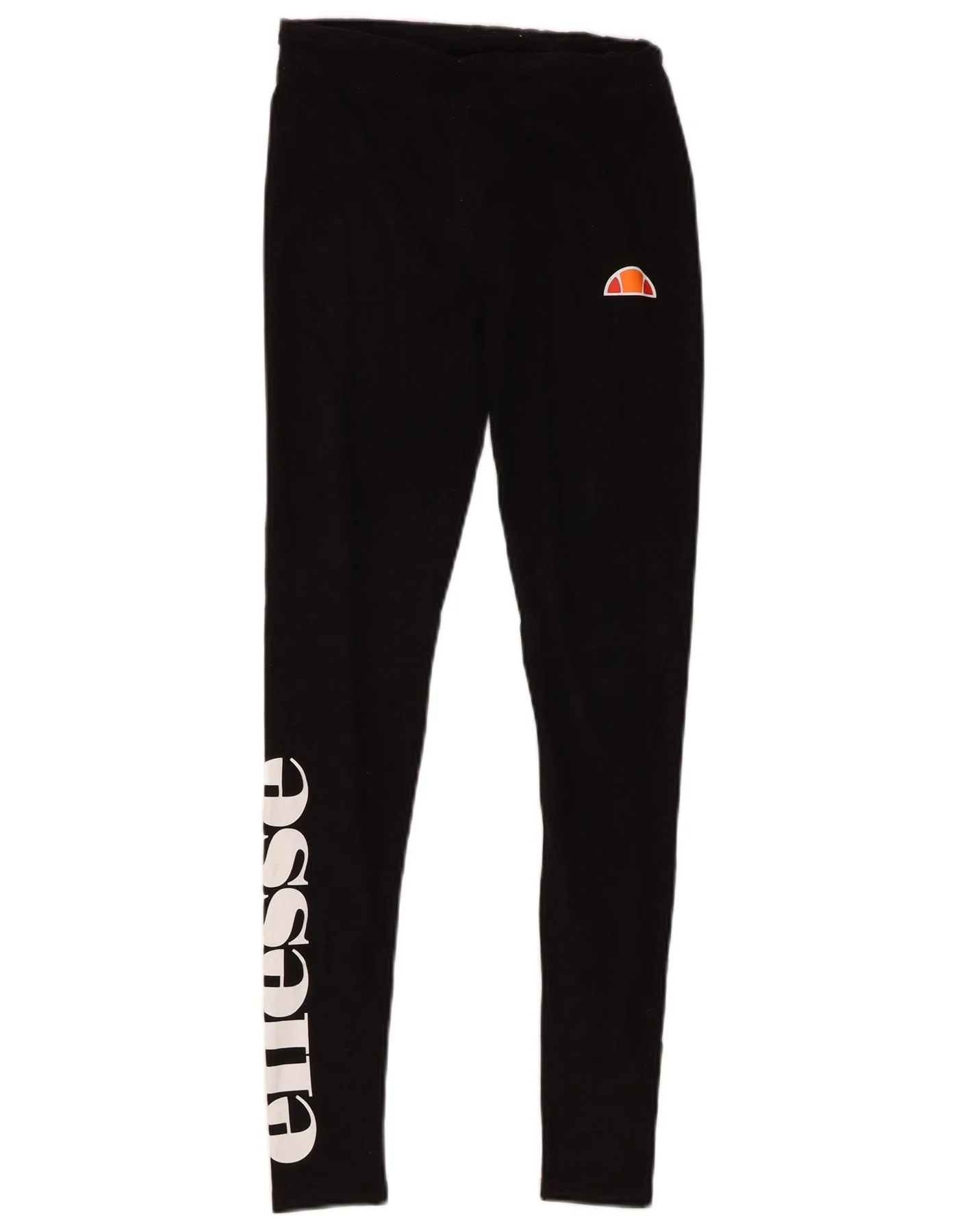 Ellesse Womens Graphic Leggings UK 8 Small Black Cotton