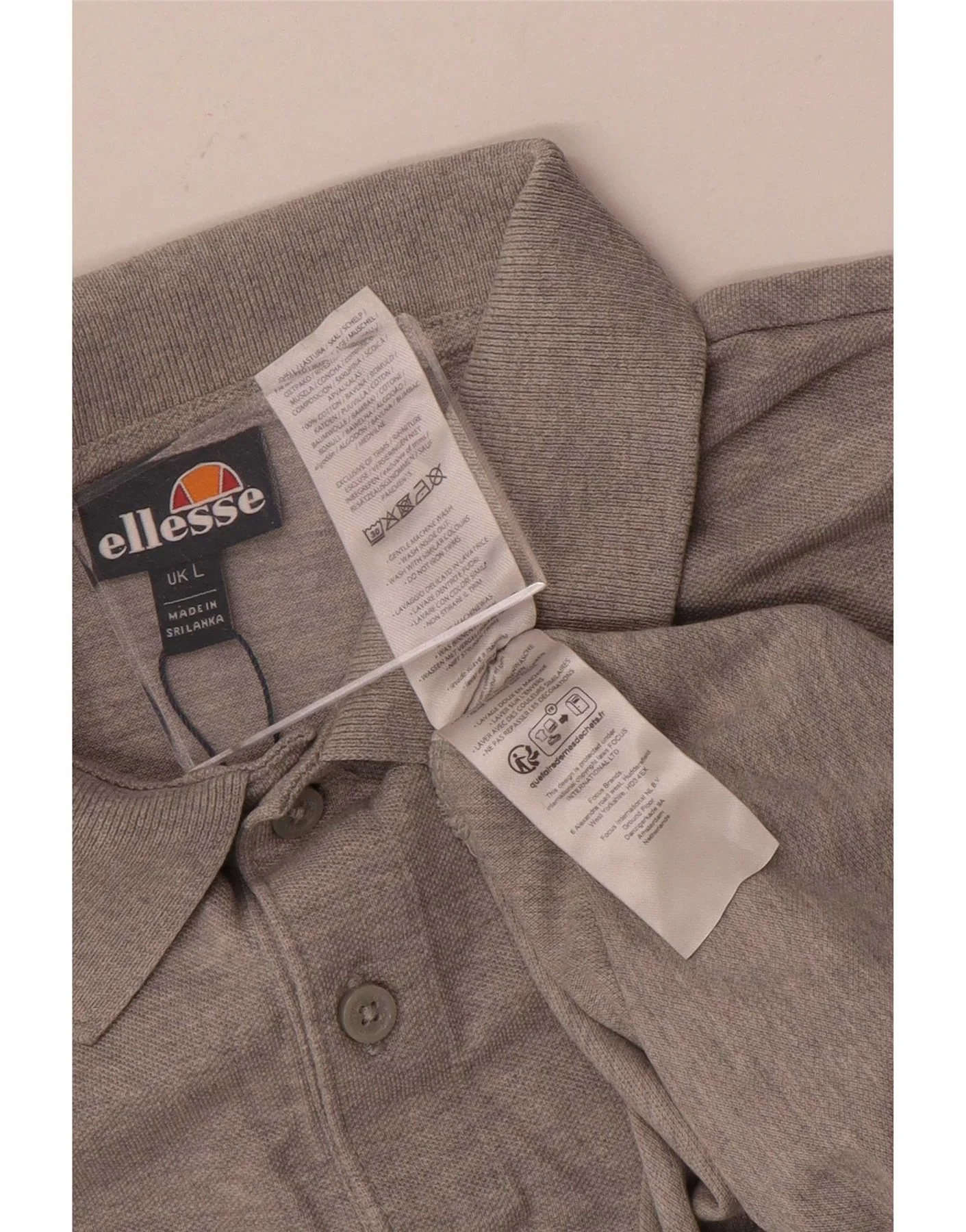 Ellesse Womens Polo Shirt UK 16 Large Grey Cotton - Image 3