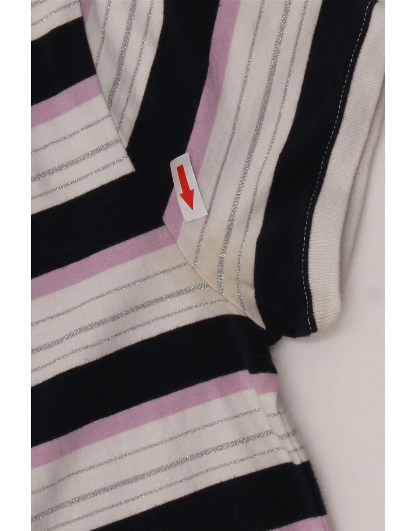 Ellesse Womens Short Sleeve Polo shirt UK 14 Large Multicoloured Striped - Image 3