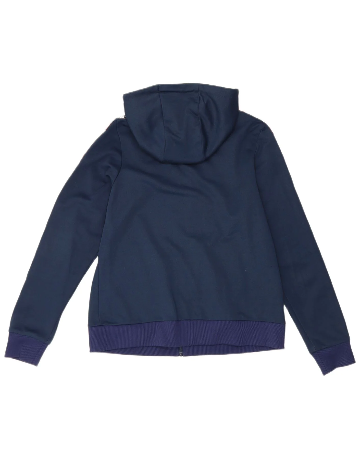 Ellesse Womens Zip Hoodie Sweater UK 12 Medium Navy Blue Colourblock - Image 2