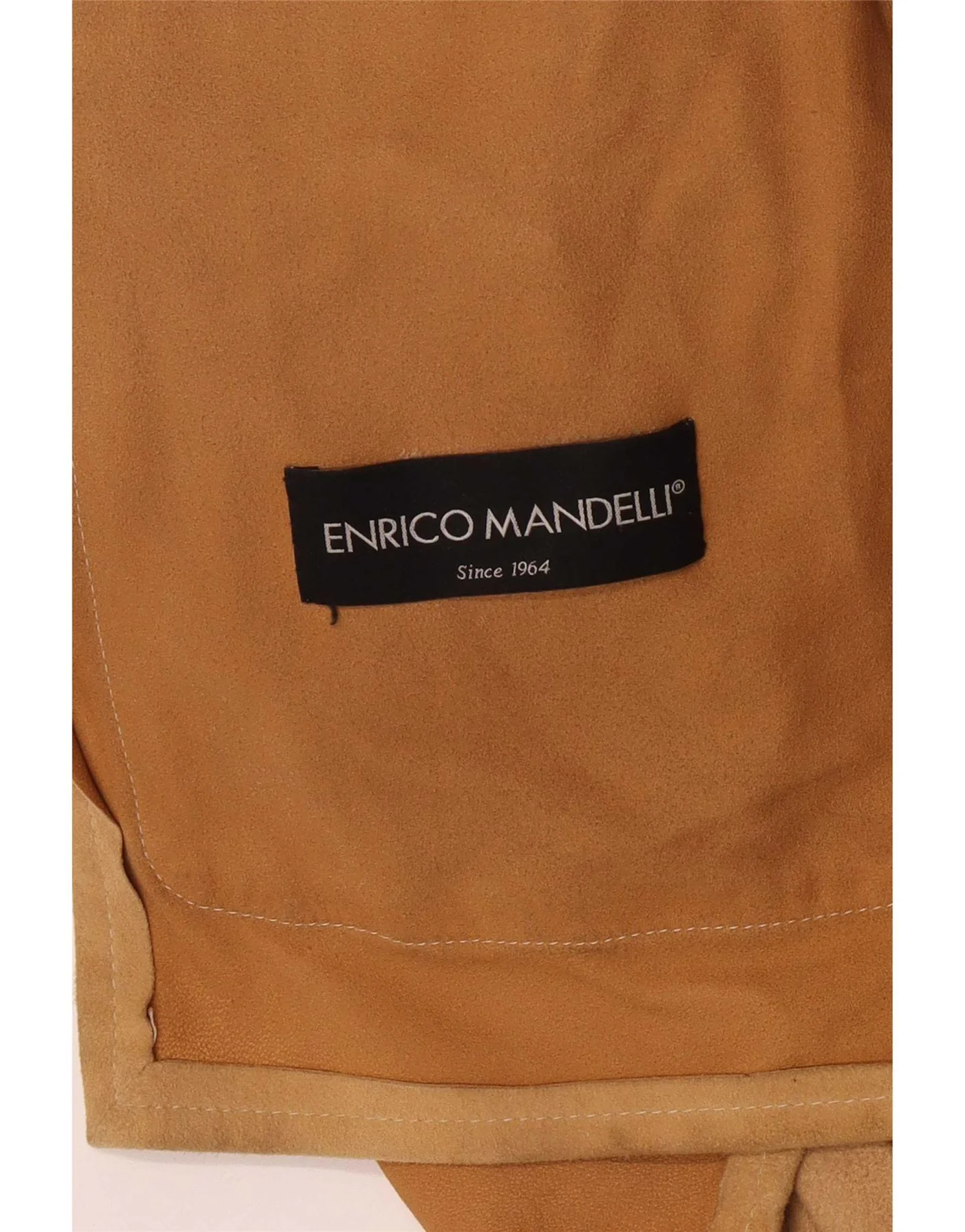 Enrico Mandelli Womens Leather Jacket UK 18 XL Brown Classic - Image 6