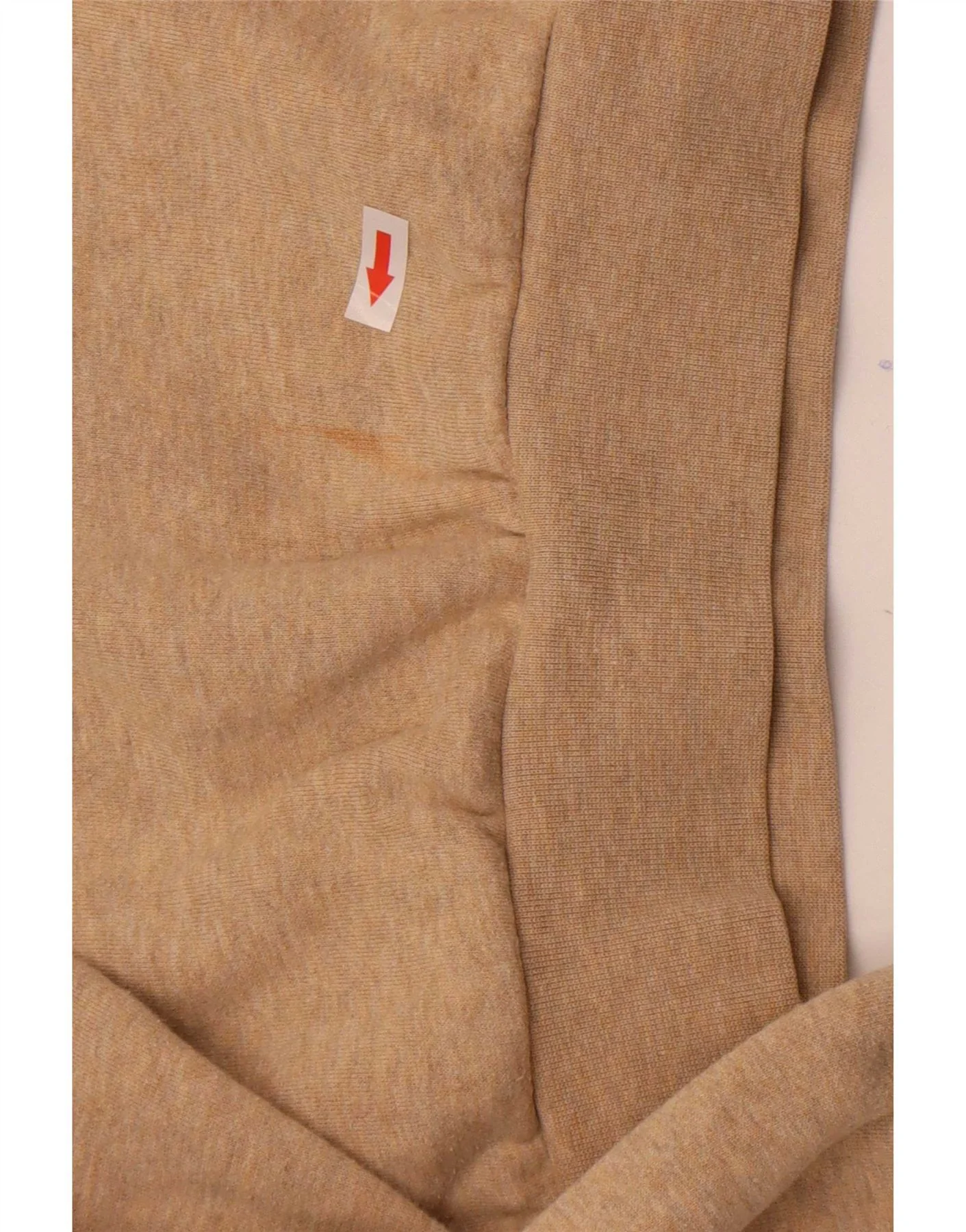 Essentials Womens Graphic Oversized Hoodie Jumper UK 6 XS Beige Cotton - Image 3