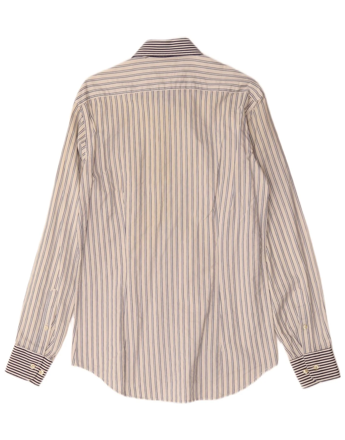 Etro Mens Shirt Size 39 Medium White Striped - Image 2