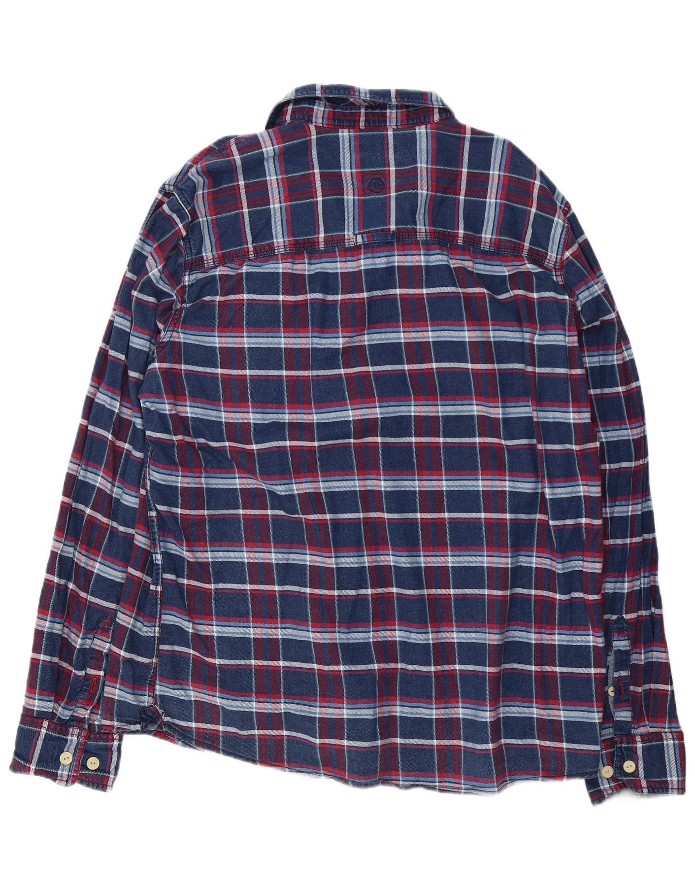 Fat Face Mens Classic Fit Flannel Shirt XL Blue Check Cotton - Image 2