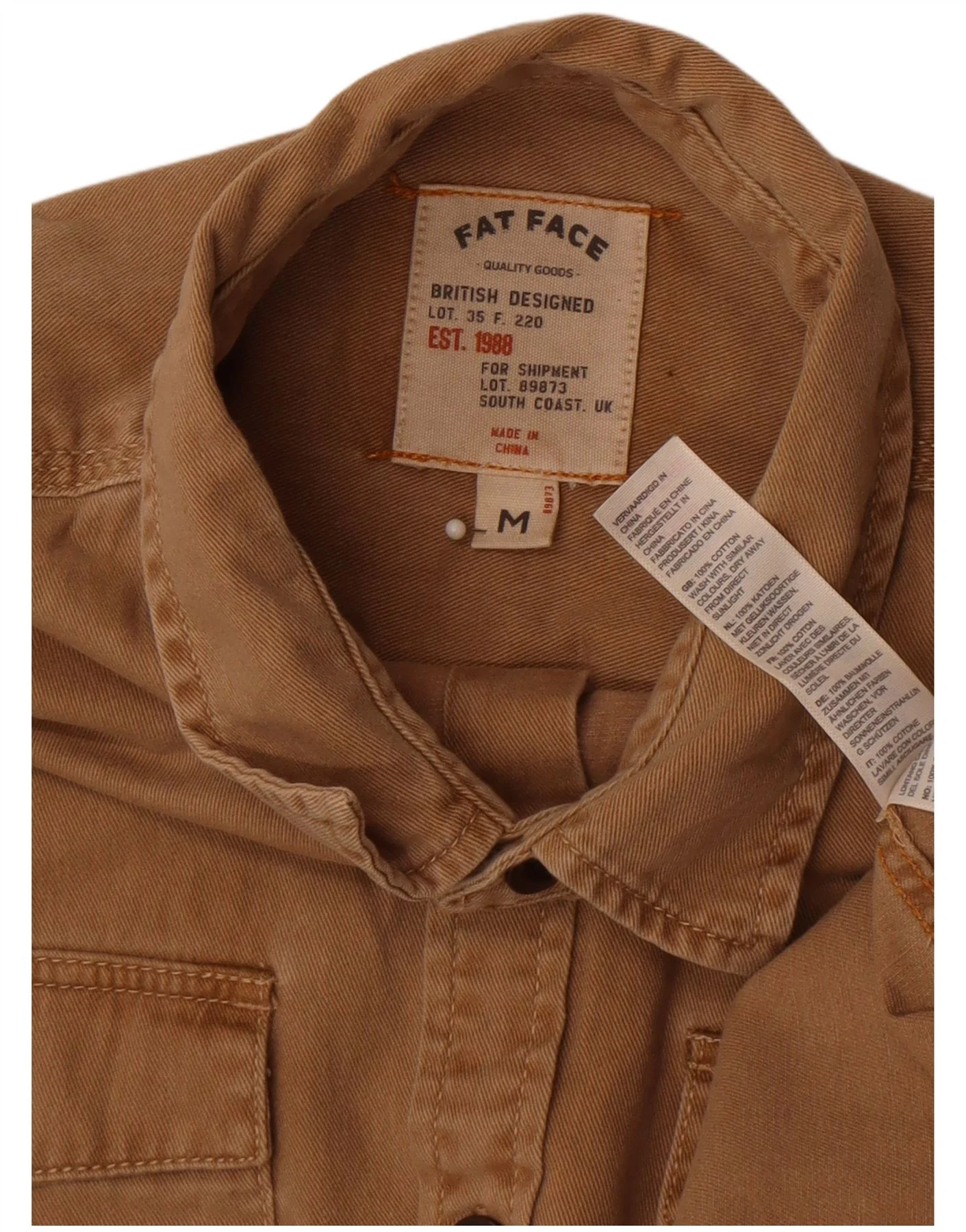 Fat Face Mens Denim Shirt Medium Brown Cotton - Image 3