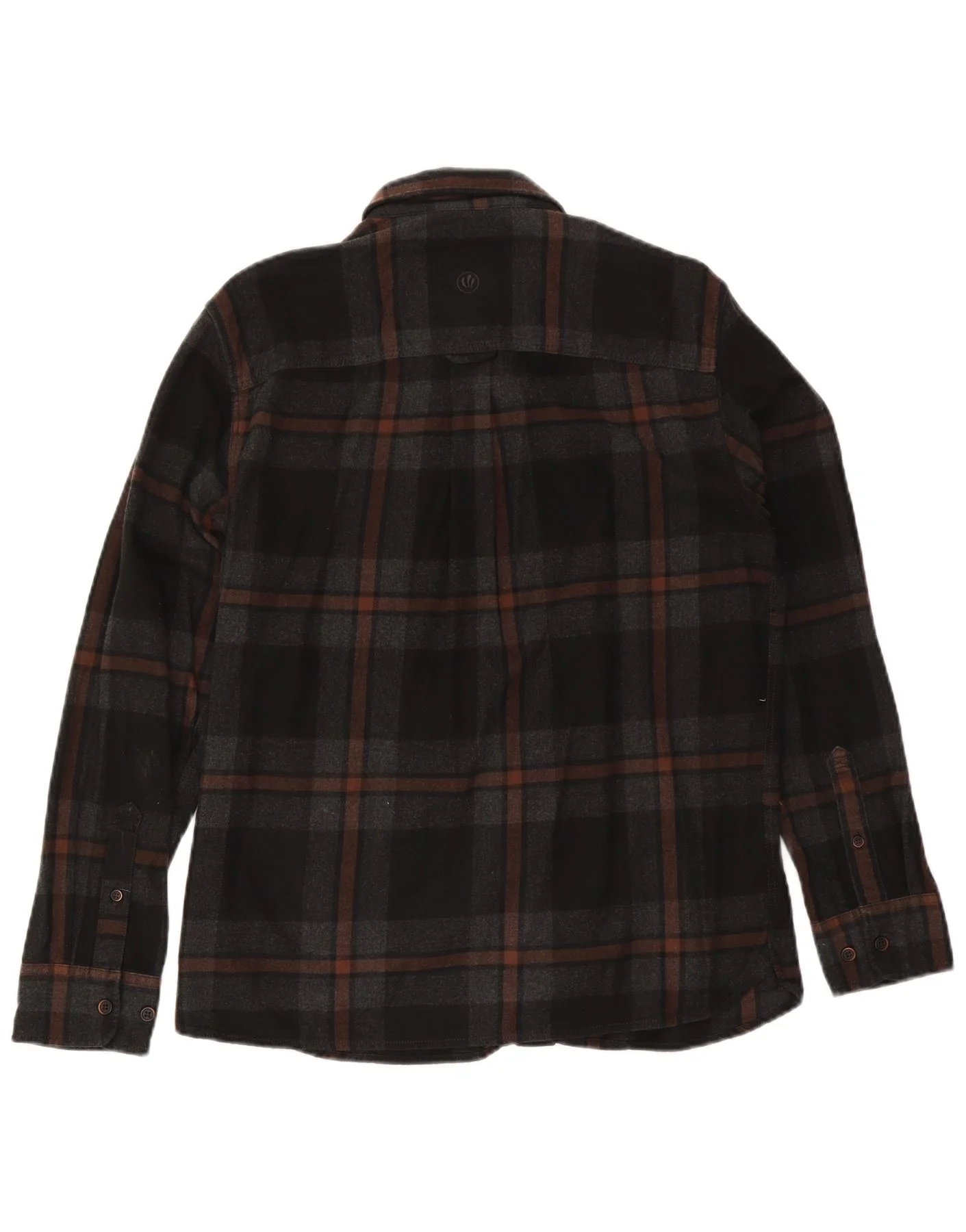Fat Face Mens Flannel Shirt Large Black Check Cotton - Image 2