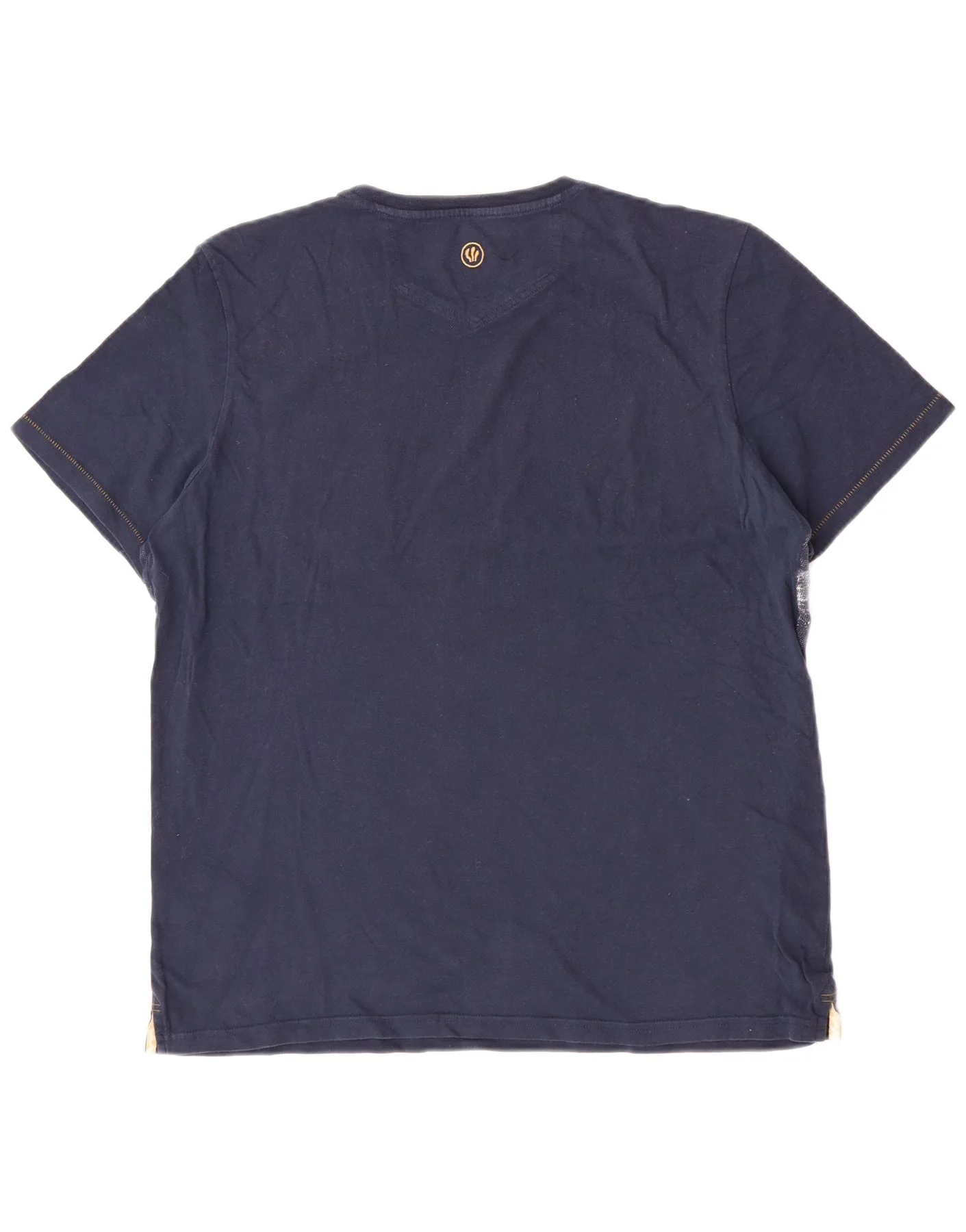 Fat Face Mens Graphic T-Shirt Top Large Navy Blue Cotton - Image 2