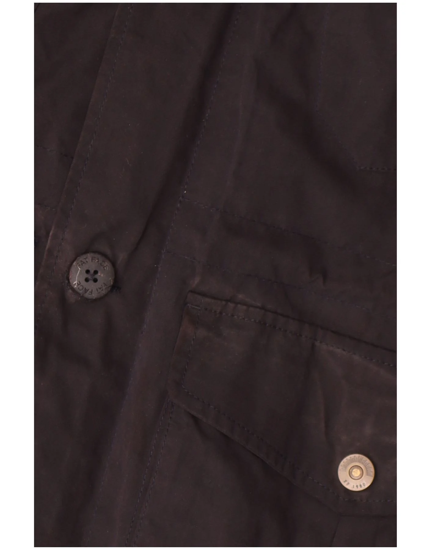 Fat Face Mens Hooded Utility Jacket UK 36 Small Navy Blue Polyester - Image 3
