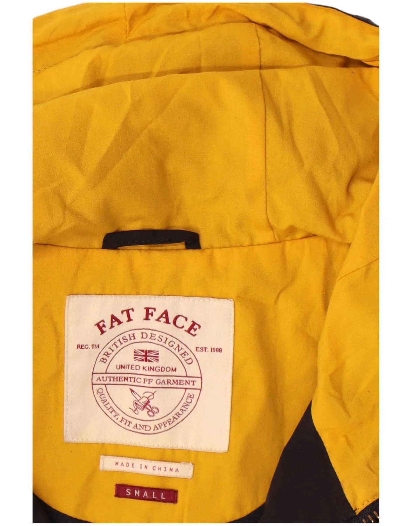 Fat Face Mens Hooded Utility Jacket UK 36 Small Navy Blue Polyester - Image 4