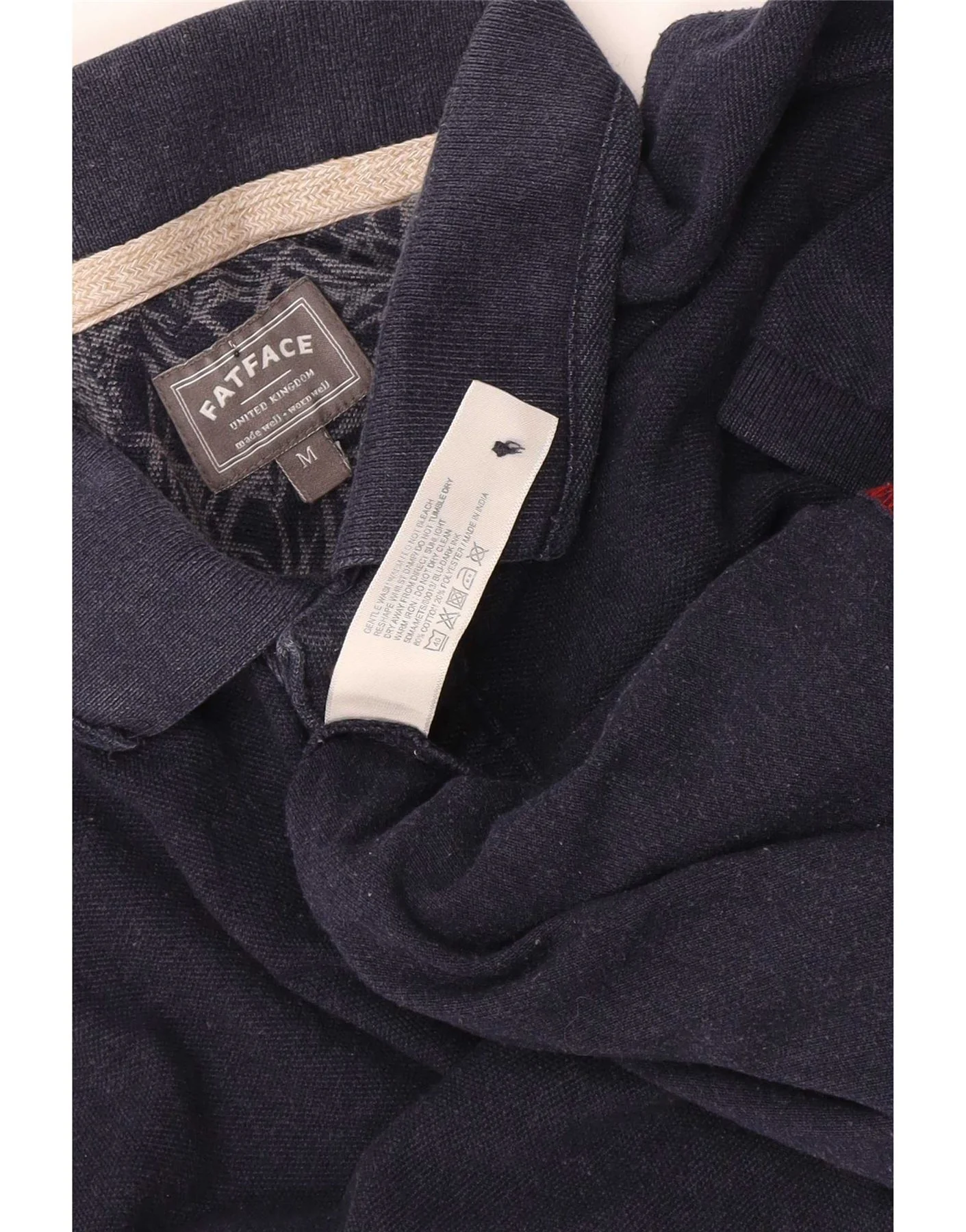 Fat Face Mens Polo Shirt Medium Navy Blue Cotton - Image 4