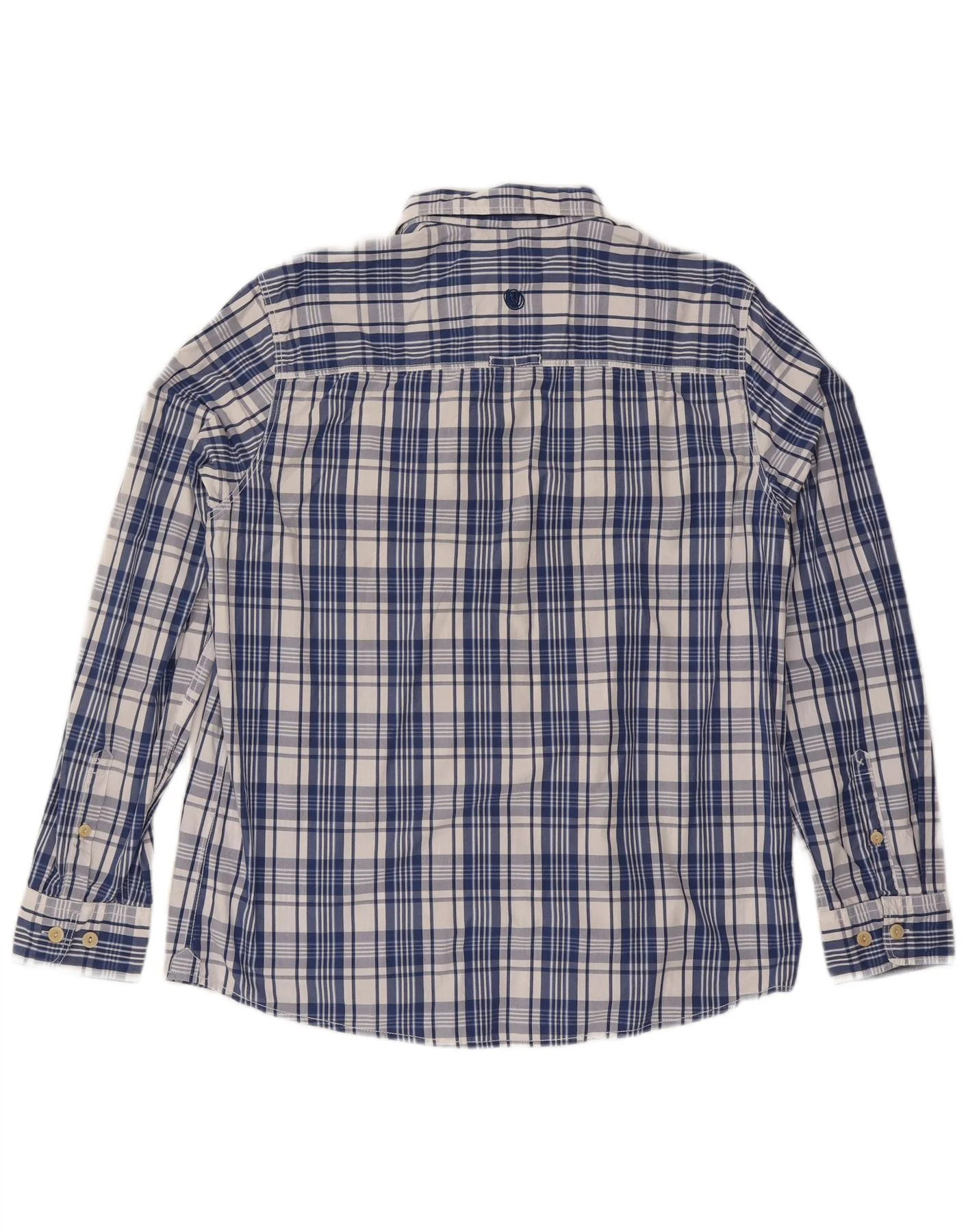 Fat Face Mens Shirt Large Blue Check Cotton - Image 2