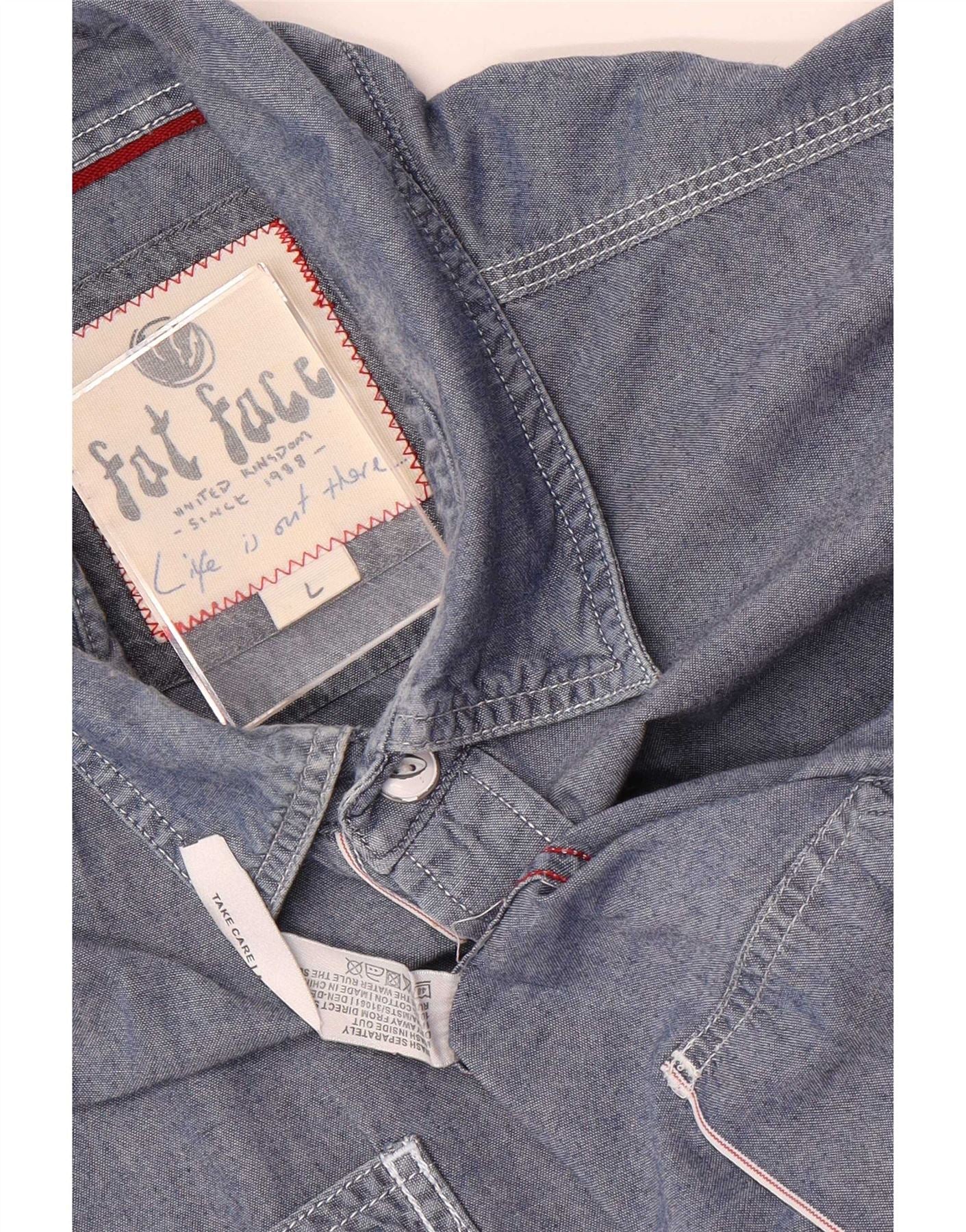 Fat Face Mens Shirt Large Blue Cotton - Image 3