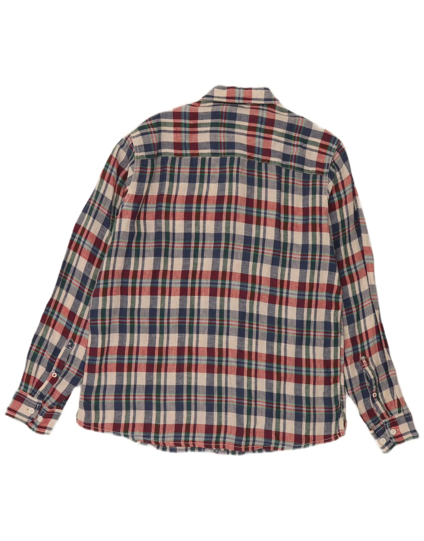 Fat Face Mens Shirt Medium Multicoloured Check Linen - Image 2