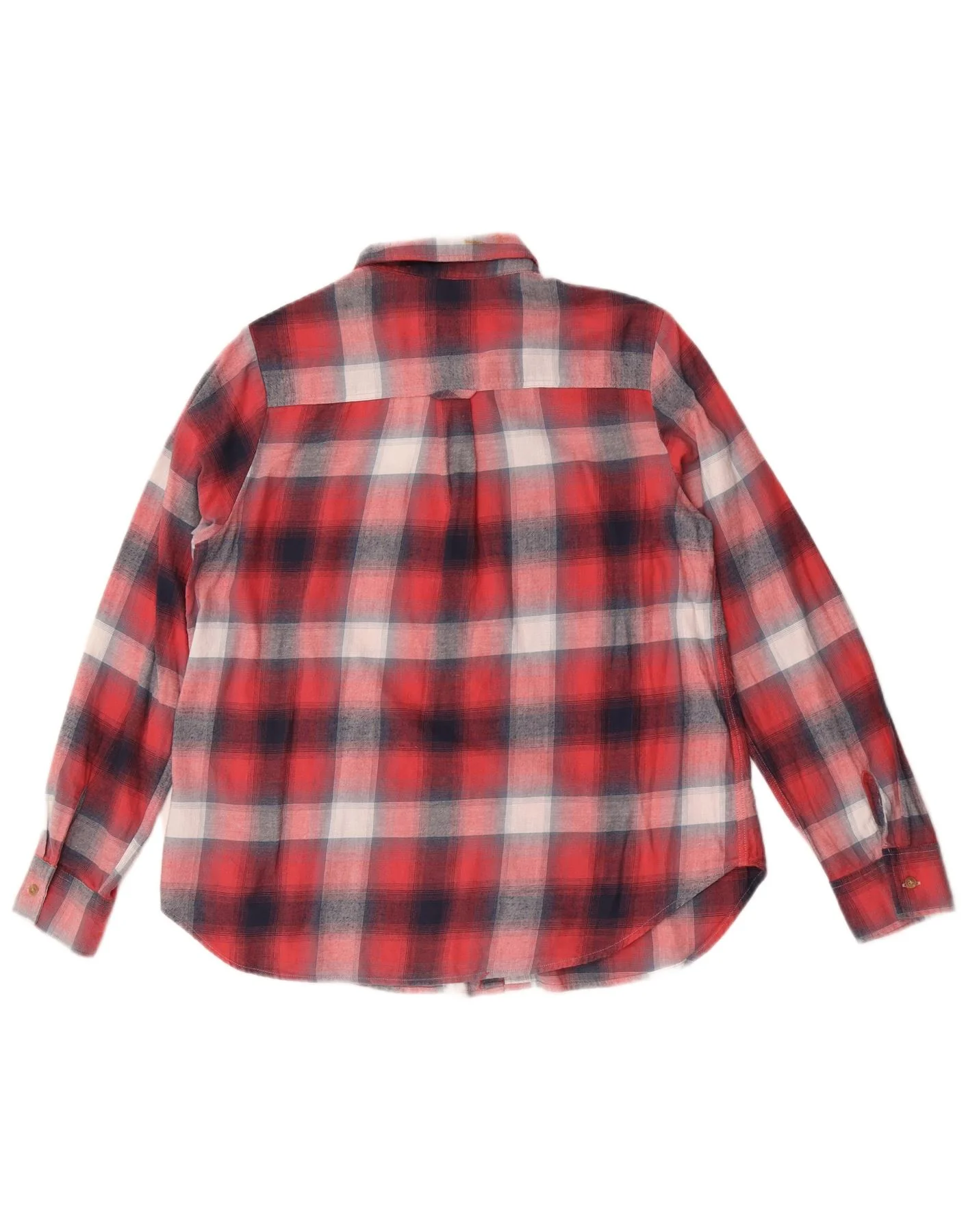 Fat Face Womens Classic Fit Flannel Shirt UK 14 Large Red Check Cotton - Image 2