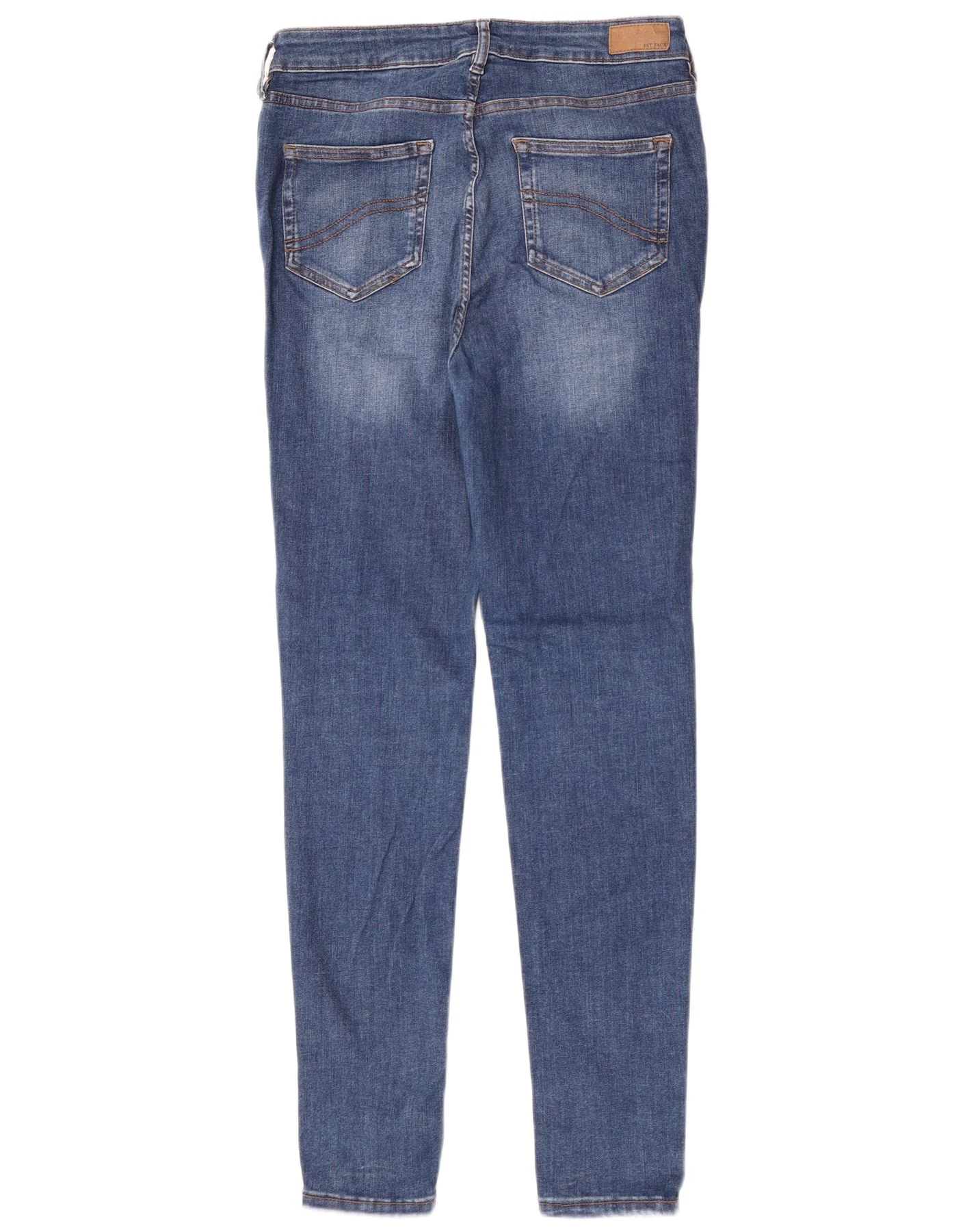 Fat Face Womens Harlow High Waist Slim Jeans UK 12 Medium W28 L30 Blue - Image 2