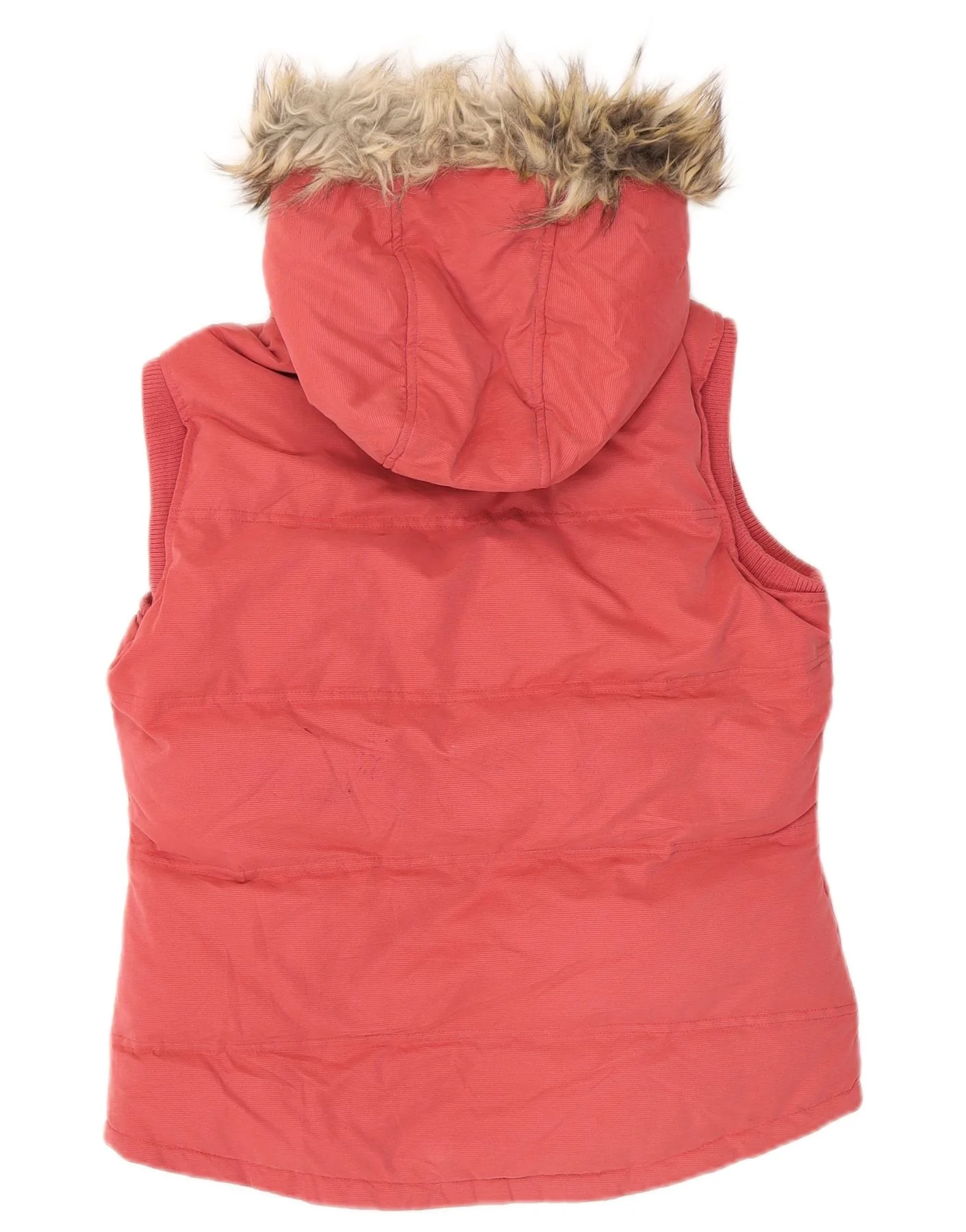 Fat Face Womens Hooded Padded Gilet UK 12 Medium Pink Polyester - Image 2
