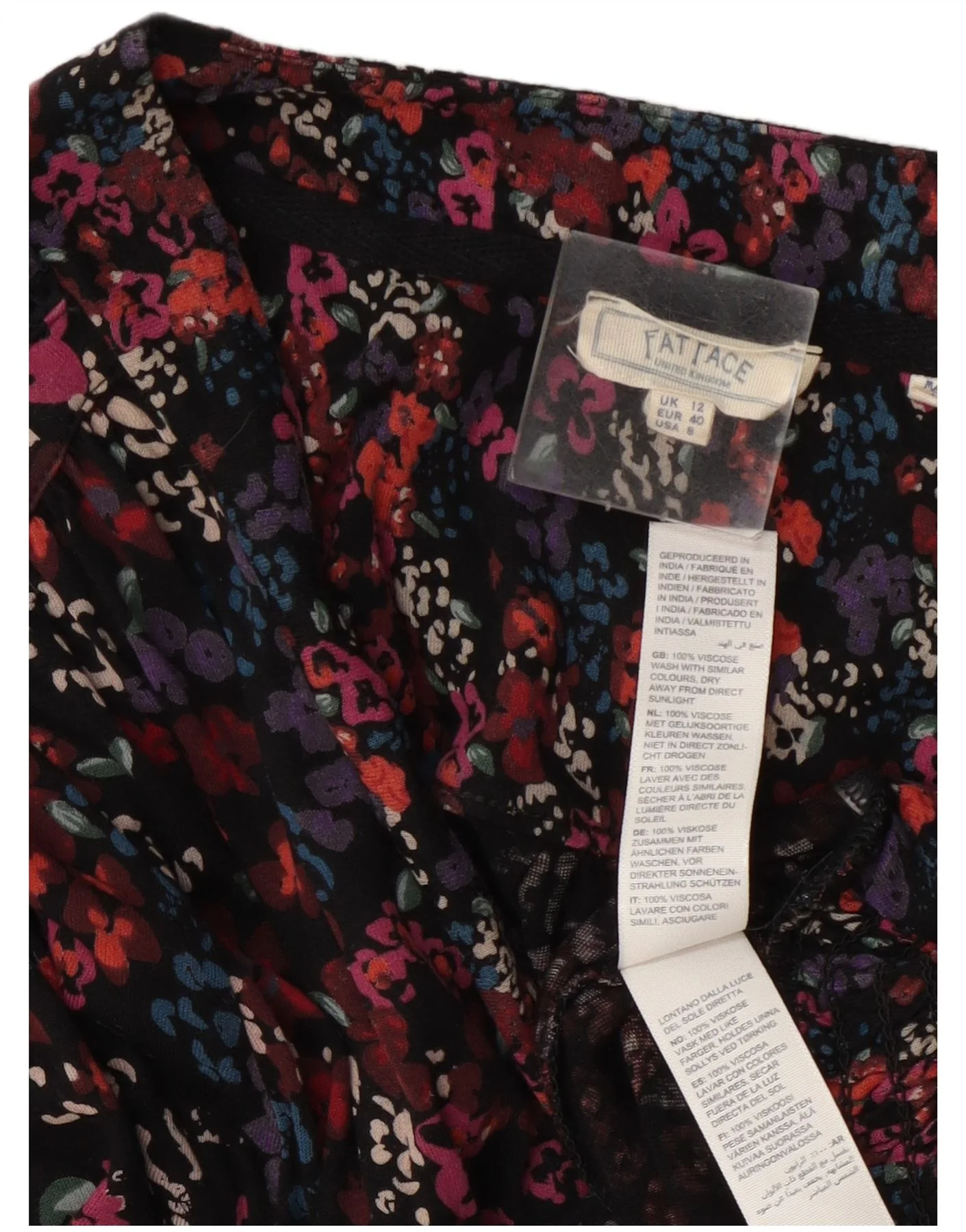 Fat Face Womens Long Sleeve Blouse Top UK 12 Medium Multicoloured Floral - Image 3