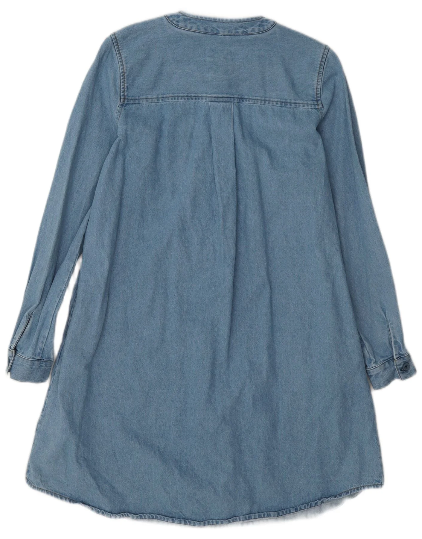 Fat Face Womens Long Sleeve Denim Dress UK 8 Small Blue Cotton - Image 2