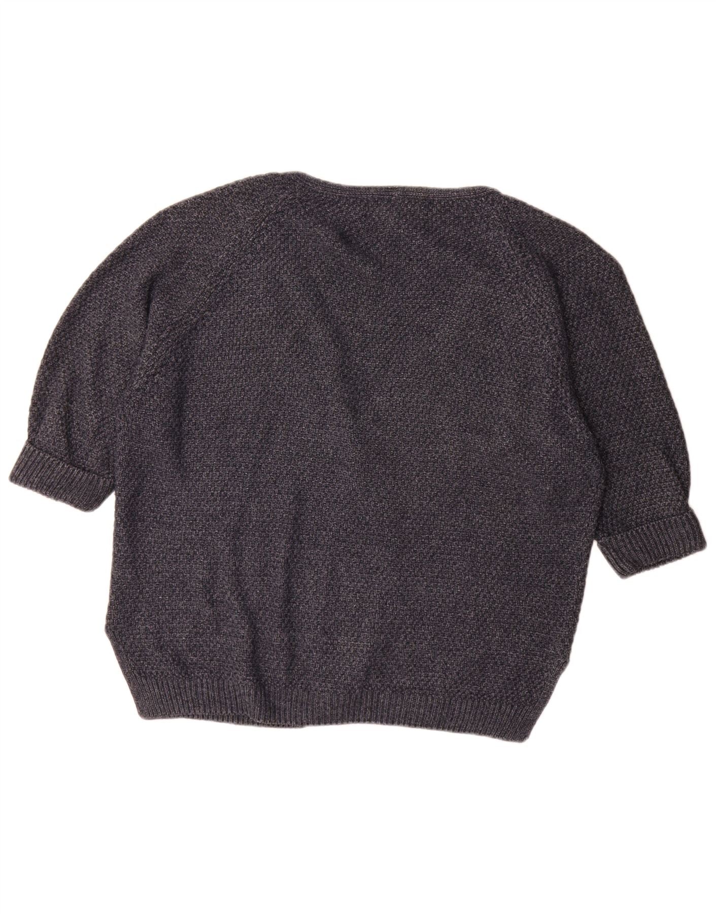 Fat Face Womens Oversized 3/4 Sleeve Open Cardigan Sweater UK 18 XL Grey - Image 2