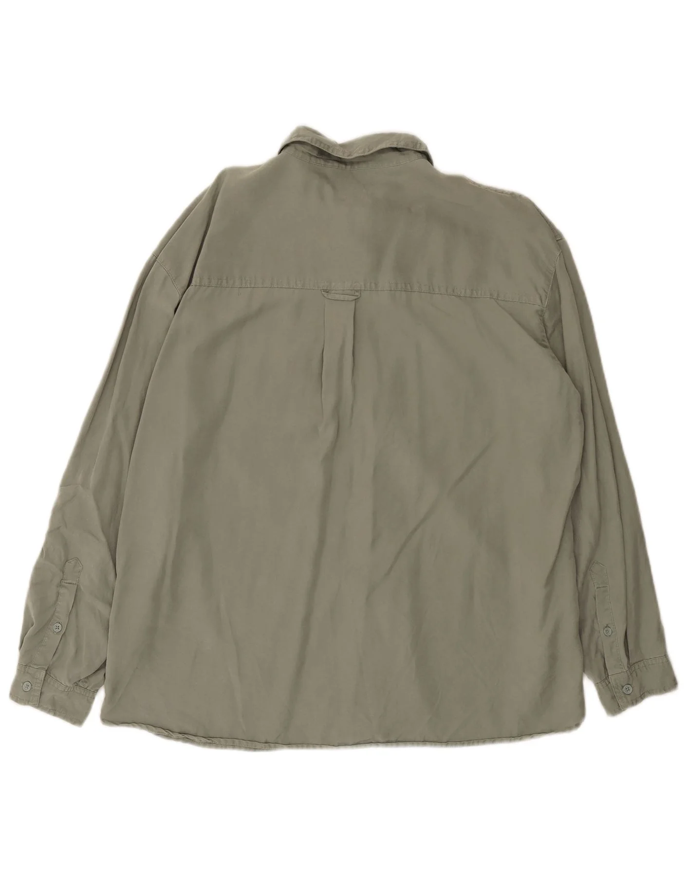 Fat Face Womens Oversized Shirt UK 16 Large Green Lyocell - Image 2