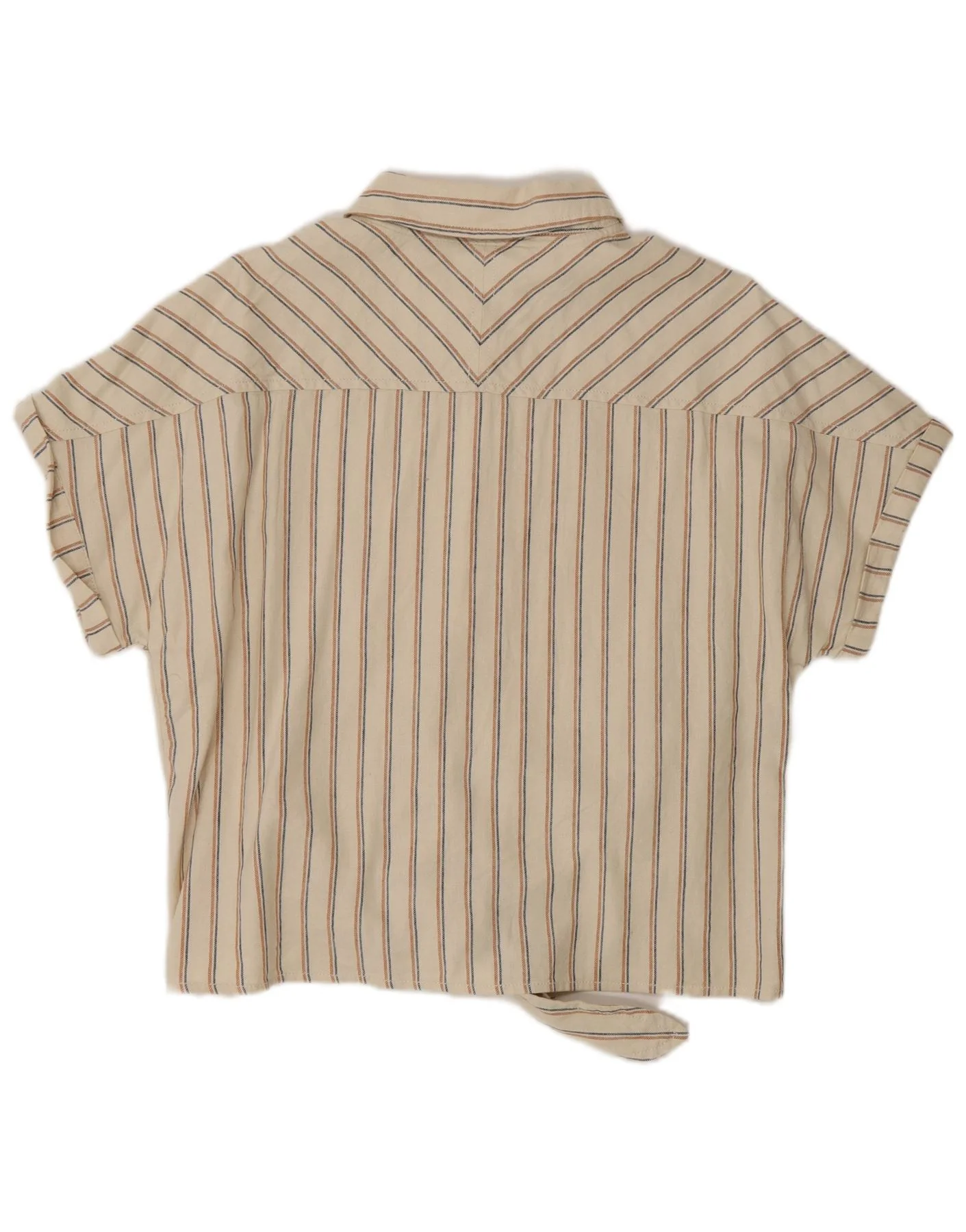 Fat Face Womens Short Sleeve UK 14 Large Beige Striped - Image 2