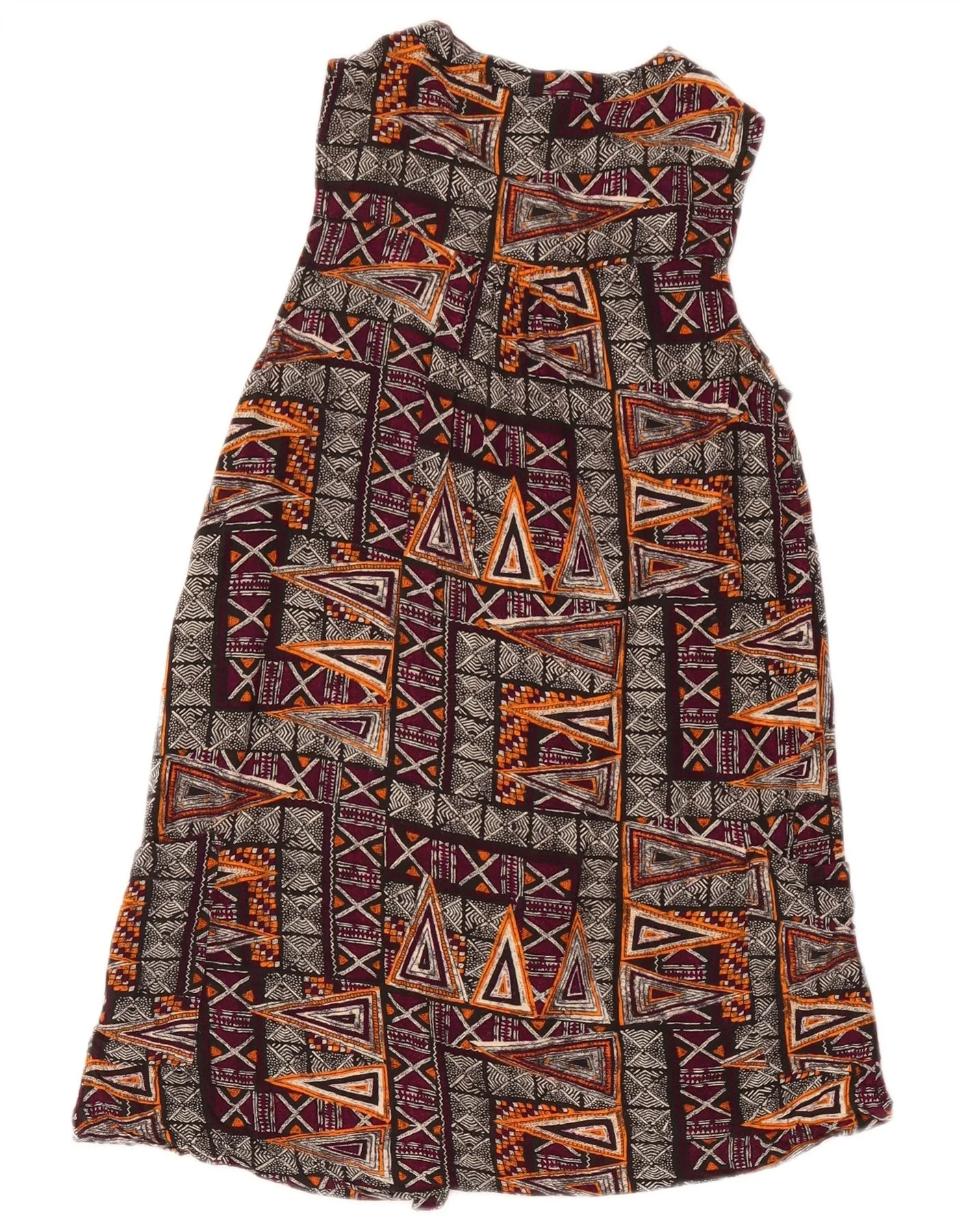 Fat Face Womens Sleeveless Shift Dress UK 8 Small Multicoloured Geometric - Image 2