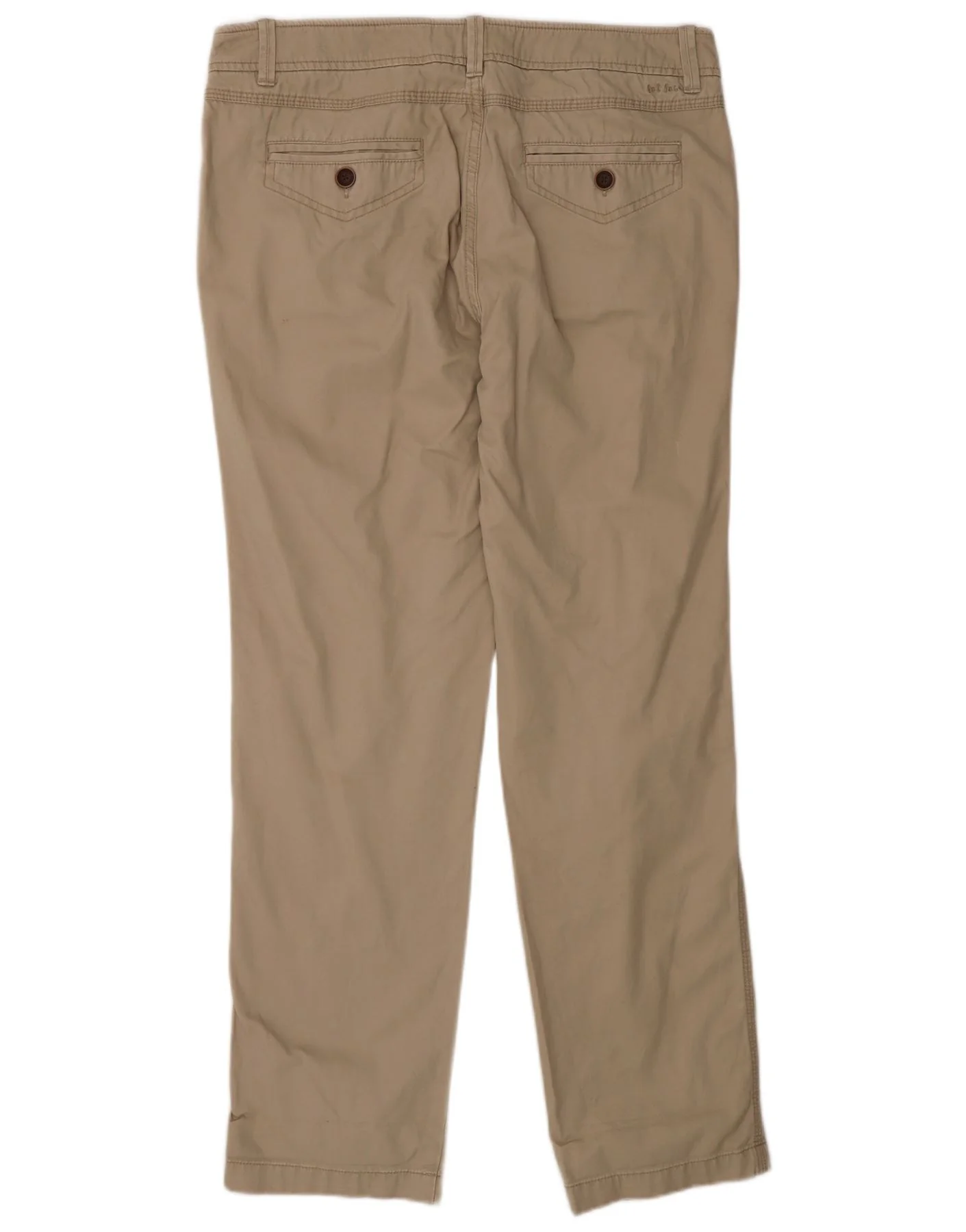 Fat Face Womens Straight Chino Trousers UK 14 Large W32 L32 Beige Cotton - Image 2
