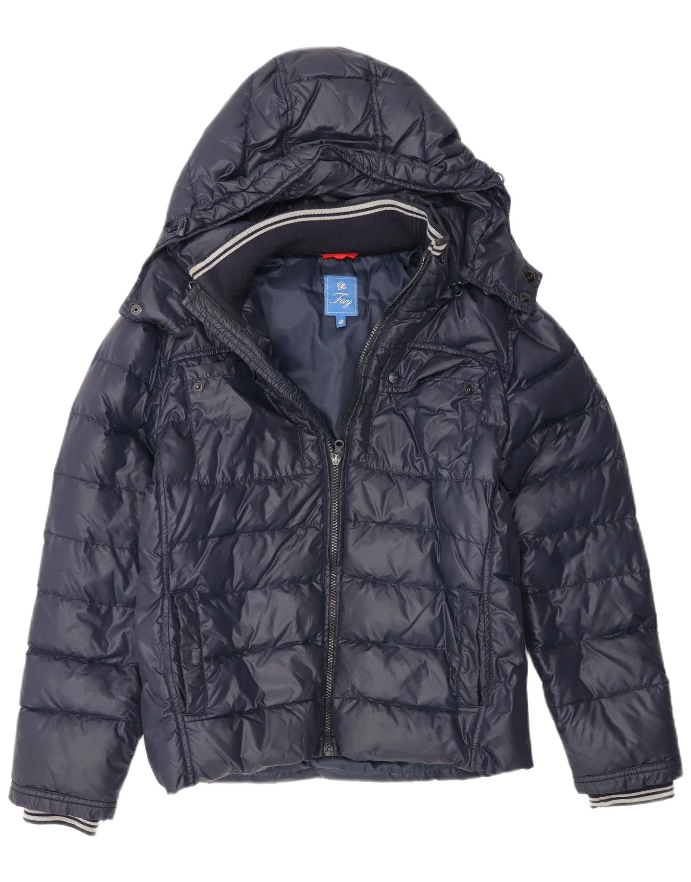 Fay Girls Hooded Padded Jacket 12-13 Years Navy Blue