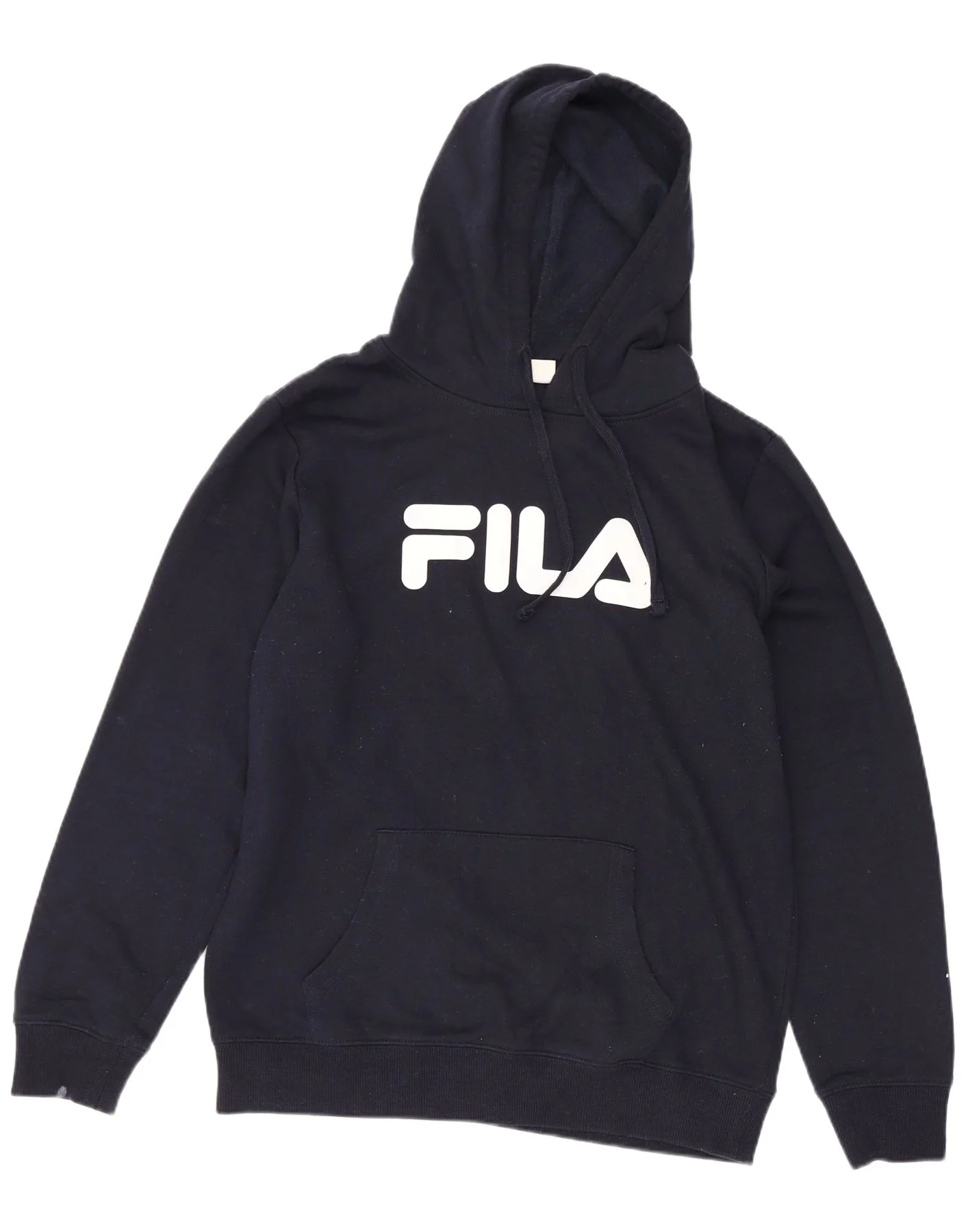 Fila Boys Graphic Hoodie Jumper 13-14 Years Navy Blue Polyester