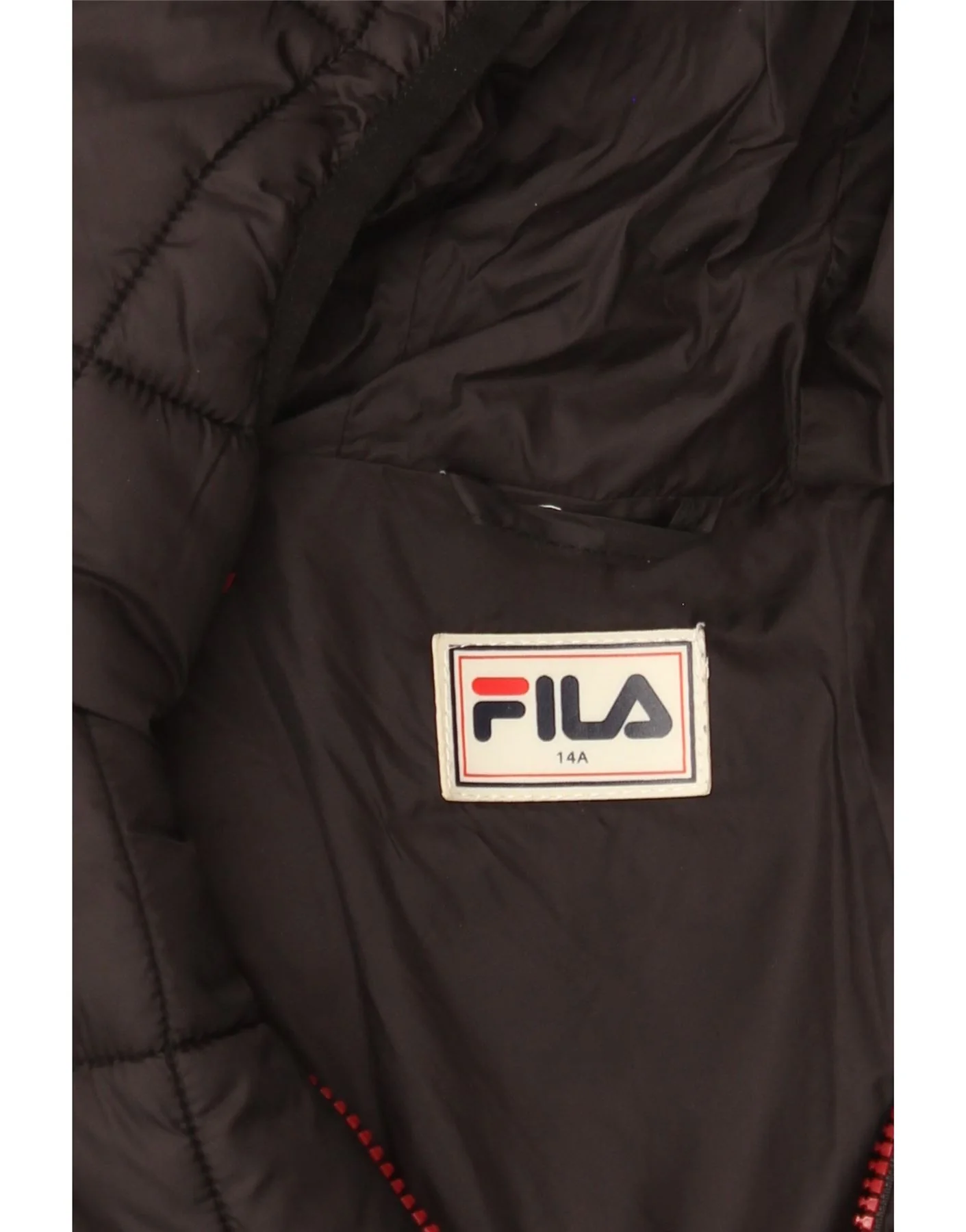 Fila Boys Hooded Padded Jacket 13-14 Years Black - Image 4