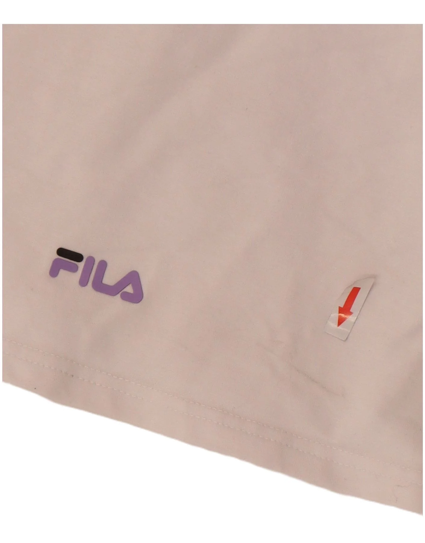 Fila Girls Crop Graphic Hoodie Jumper 13-14 Years White Colourblock Cotton - Image 3