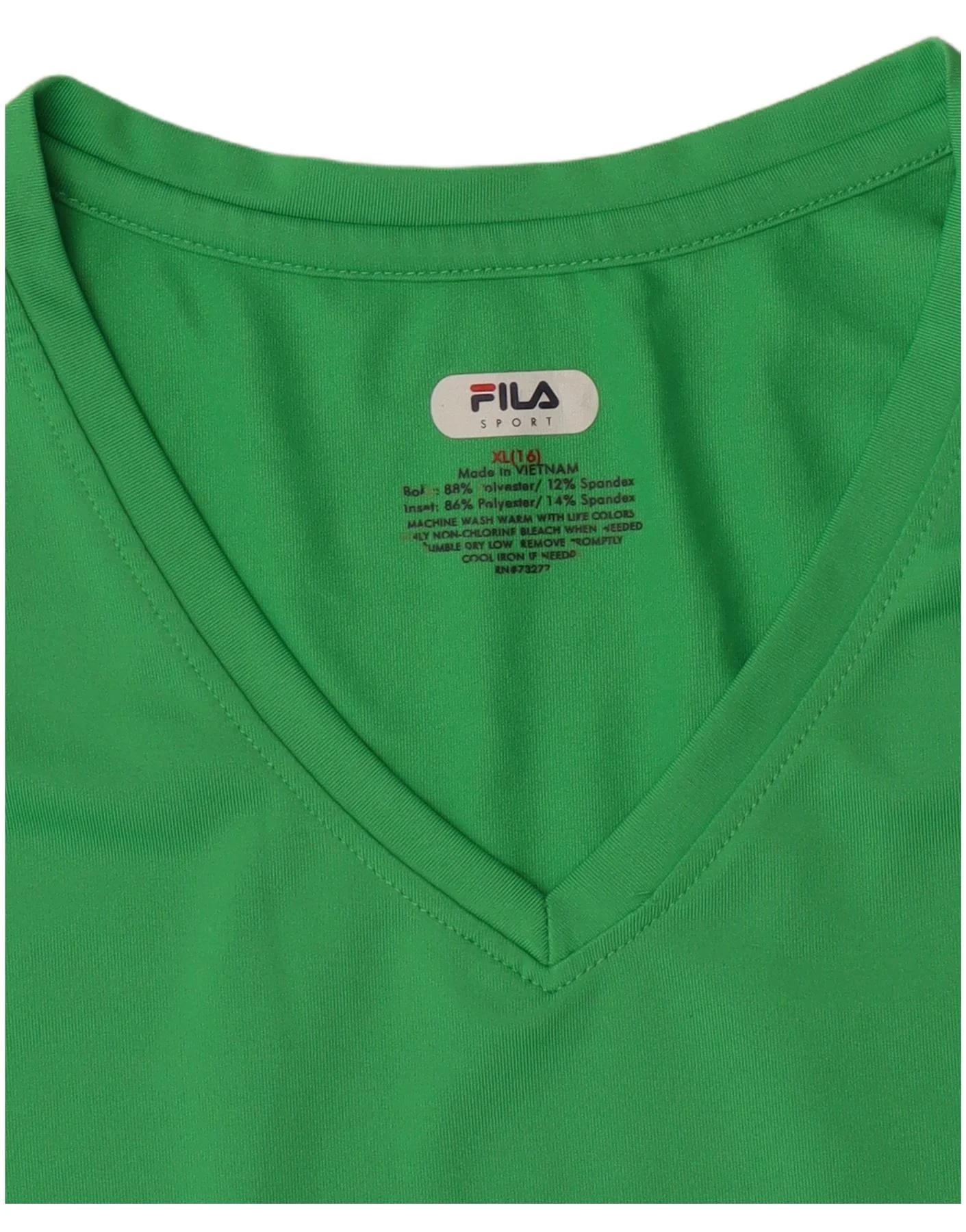 Fila Girls T-Shirt Top 15-16 Years XL Green Polyester - Image 4