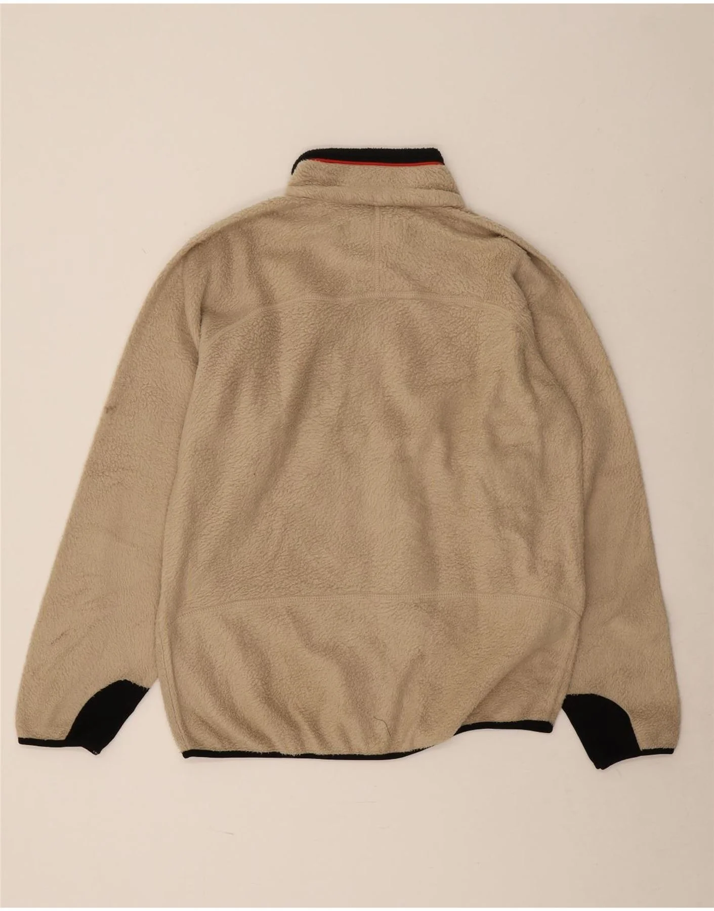 Fila Mens Fleece Jacket UK 40 Large Beige Colourblock Polyester - Image 2