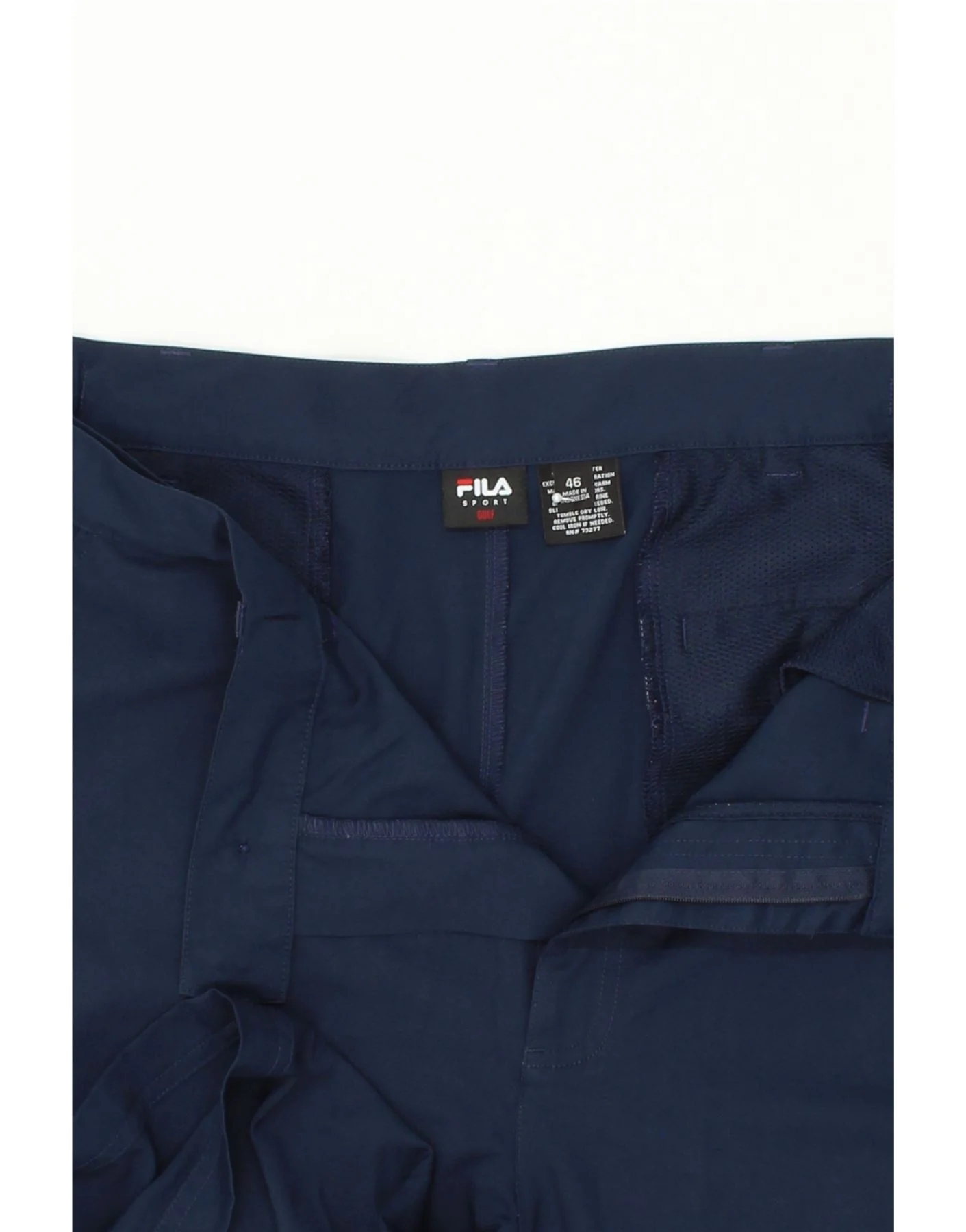 FILA Mens Golf Chino Shorts W46 3XL Navy Blue Polyester - Image 3