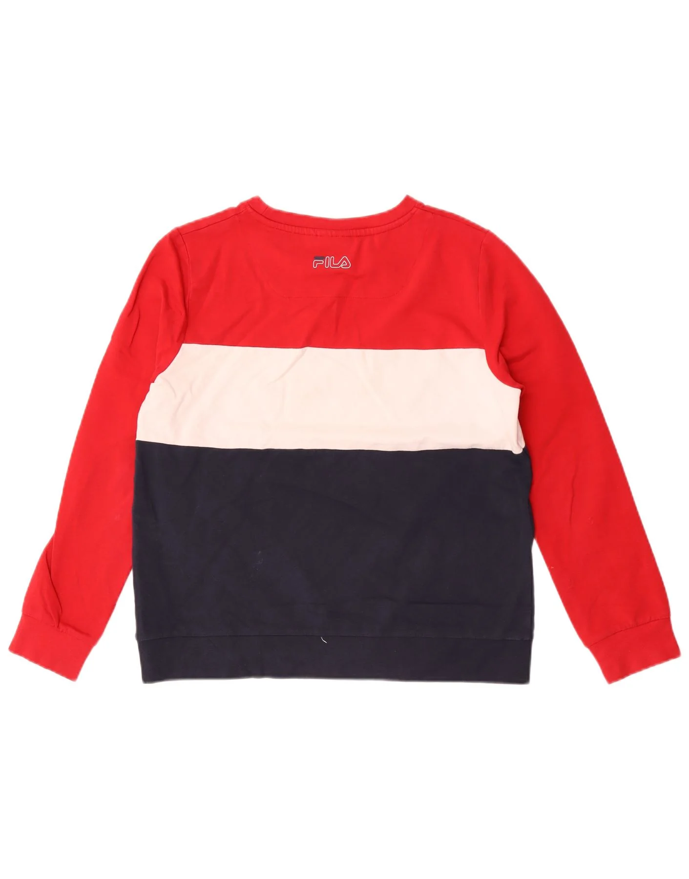 Fila Mens Graphic Sweatshirt Jumper Small Multicoloured Colourblock Cotton - Image 2