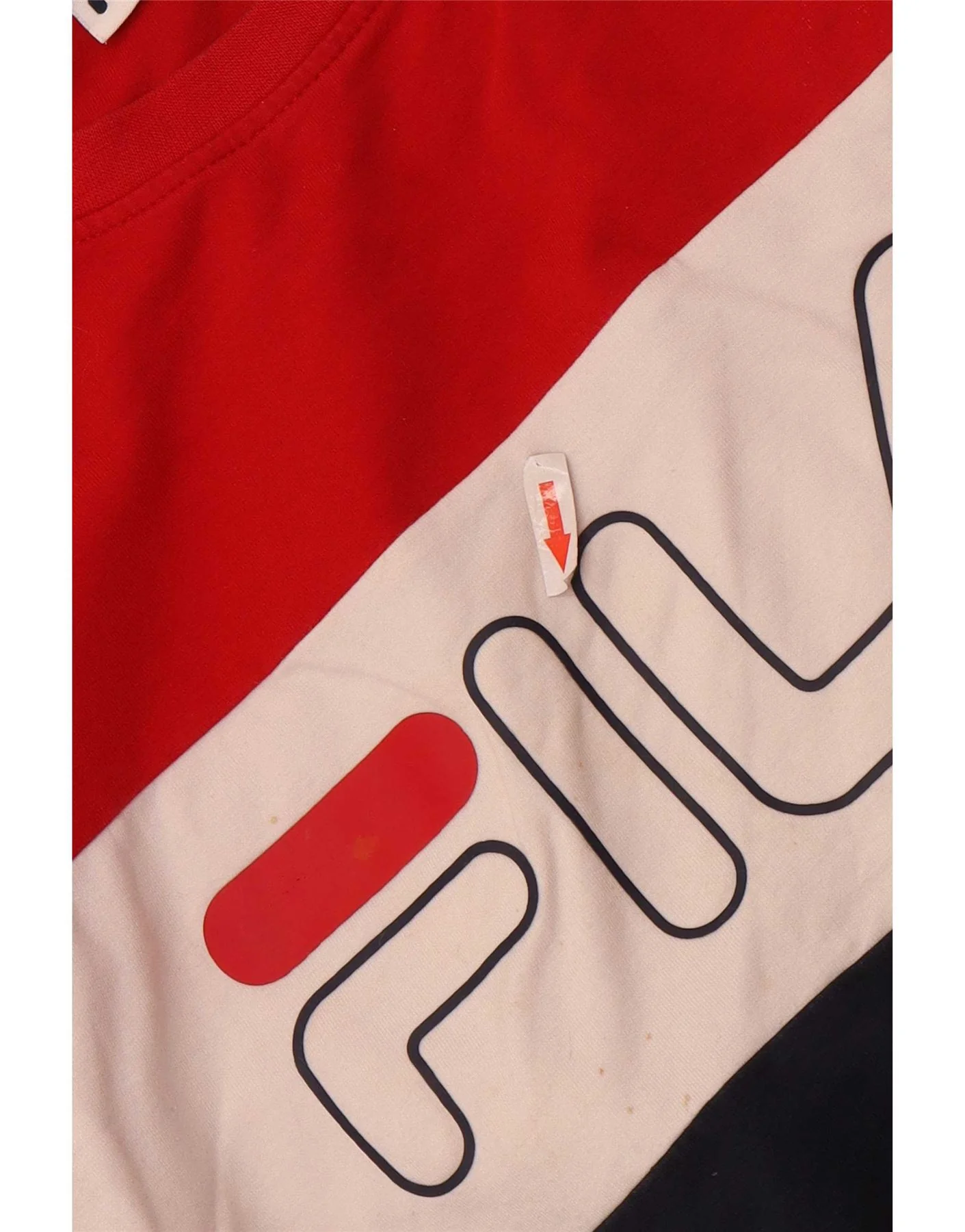 Fila Mens Graphic Sweatshirt Jumper Small Multicoloured Colourblock Cotton - Image 3