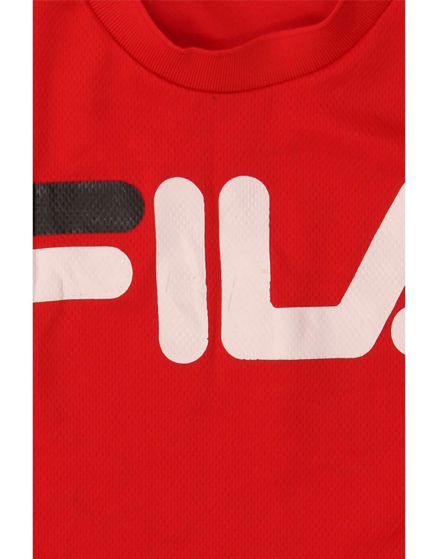 Fila Mens Graphic Vest Top Small Red Colourblock Polyester - Image 3