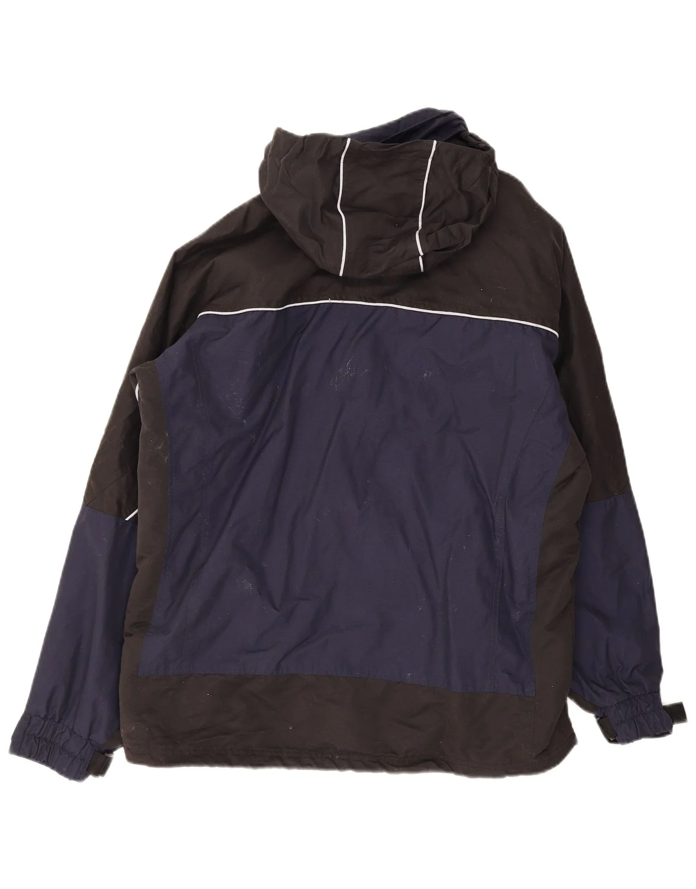 Fila Mens Hooded Ski Jacket UK 38 Medium Navy Blue Colourblock Nylon Sports - Image 2