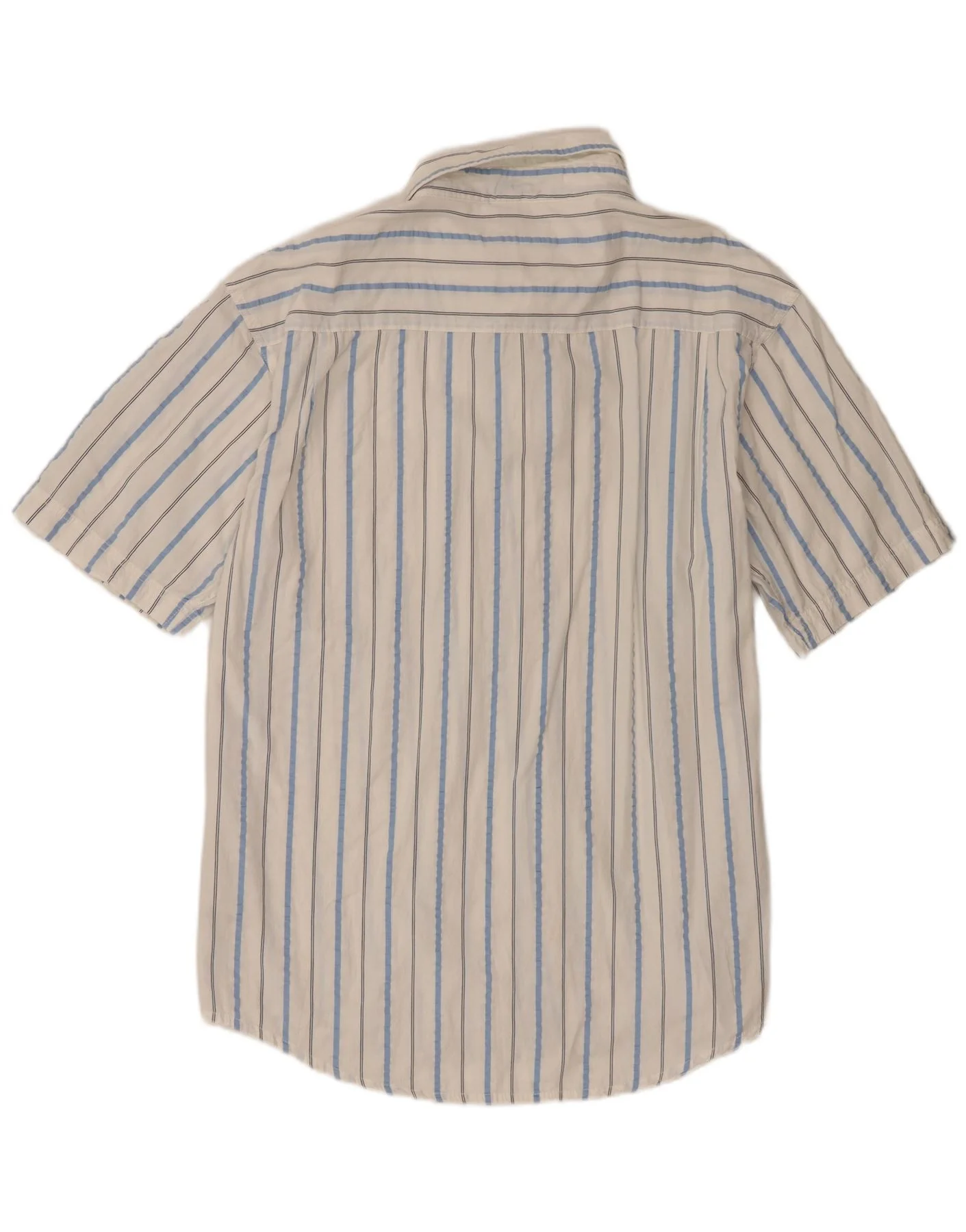 Fila Mens Short Sleeve Shirt 2XL White Pinstripe Cotton - Image 2